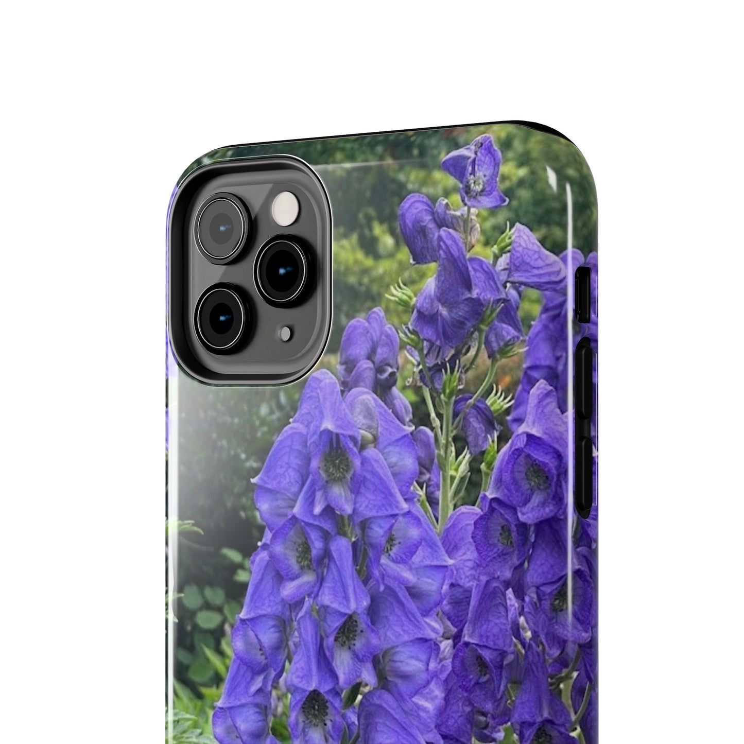 Elegant Floral Tough Phone Case - Purple Aconite Design