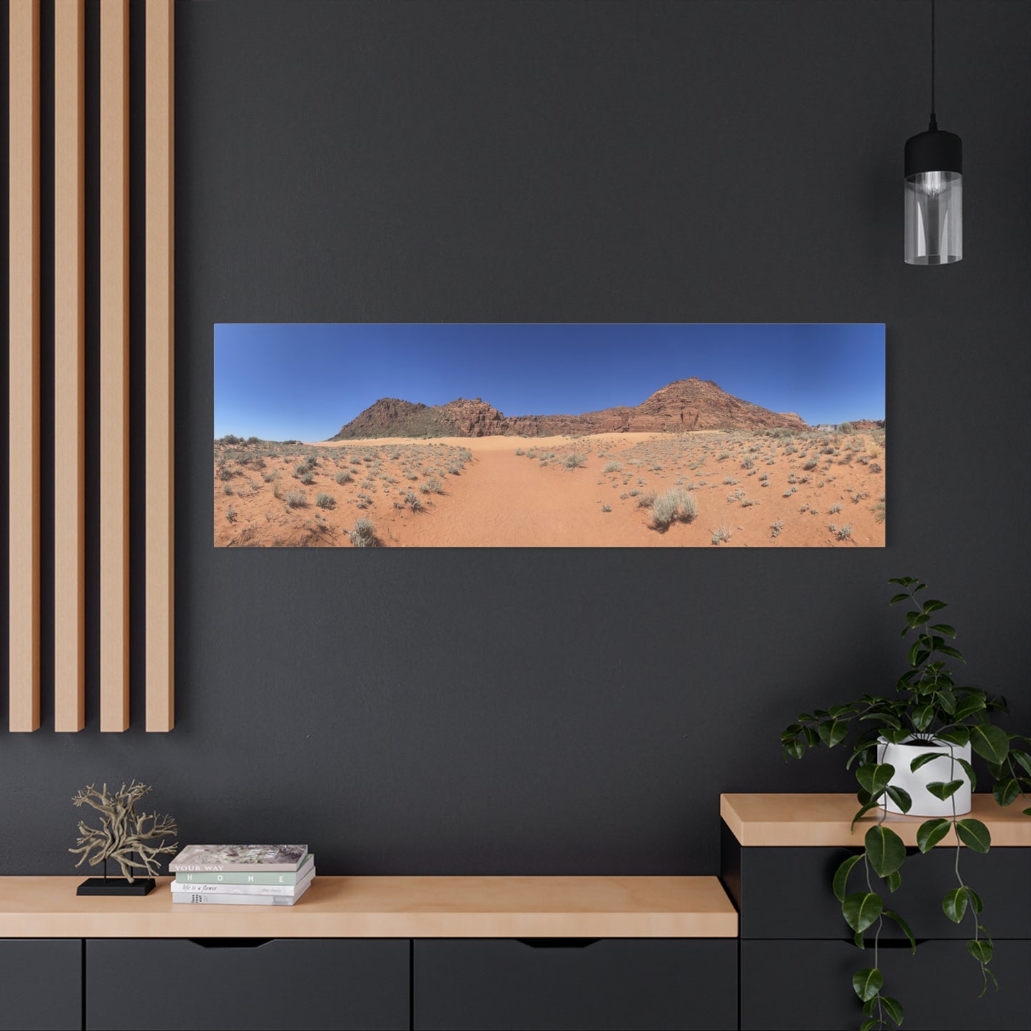 Desert Landscape Canvas Wall Art - Panoramic Modern Decor
