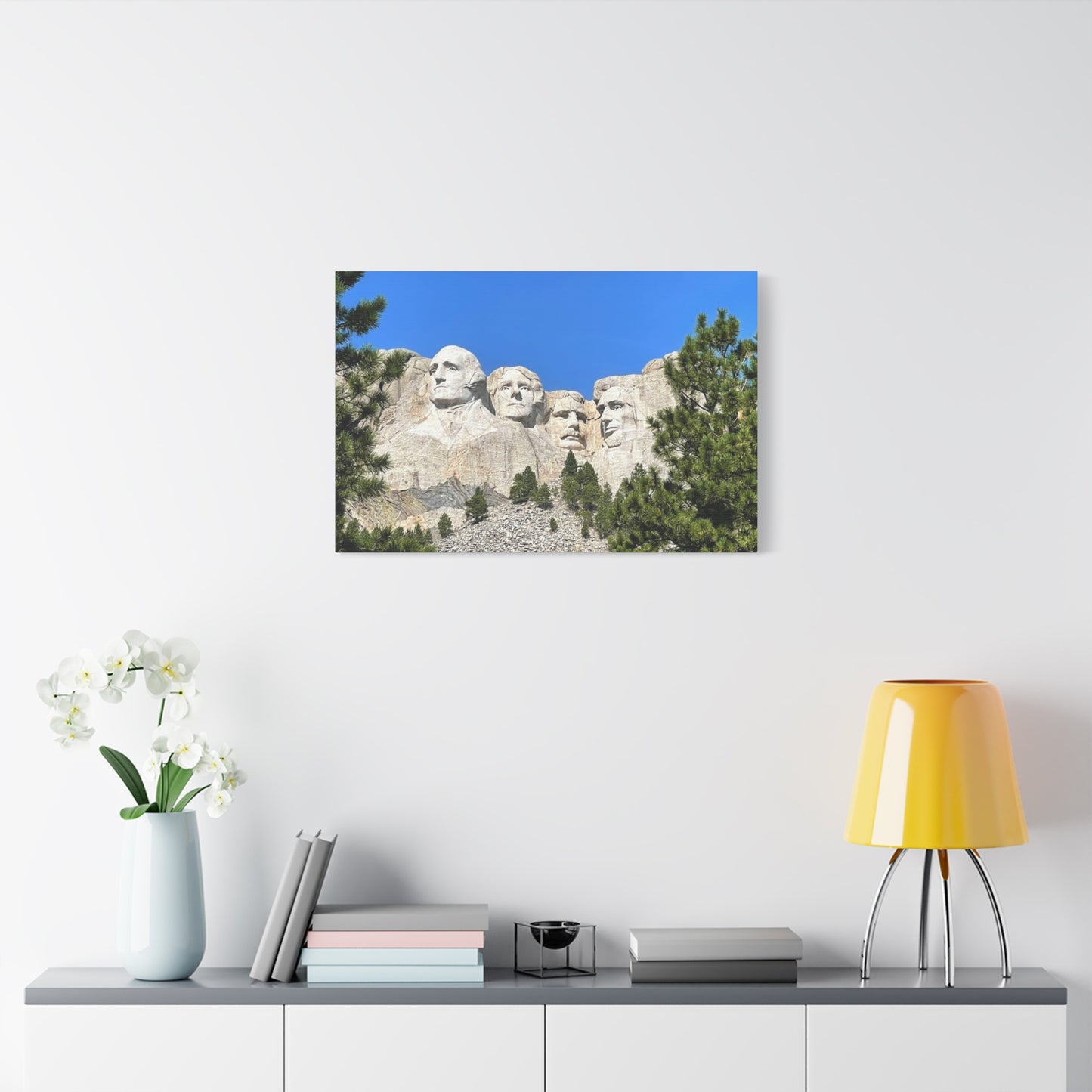 Rustic Mount Rushmore Canvas Art - Stretched Wall Decor