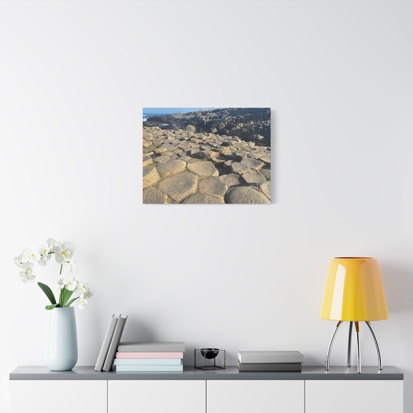 Hexagonal Rock Formation Matte Canvas Wall Art Basalt Columns Ireland