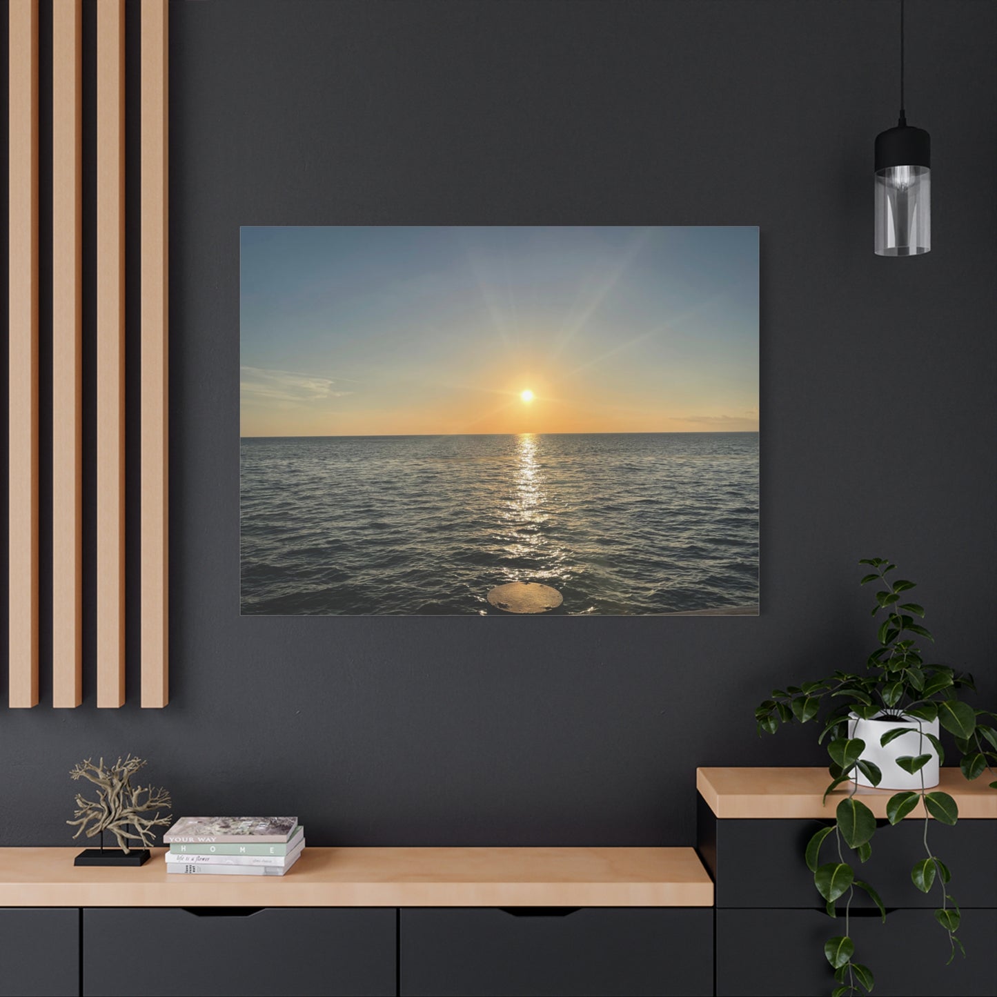 Sunset Canvas Wall Art, Coastal Decor for Beach Lovers, Home Interior, Perfect for Living Room, Gift for Holidays