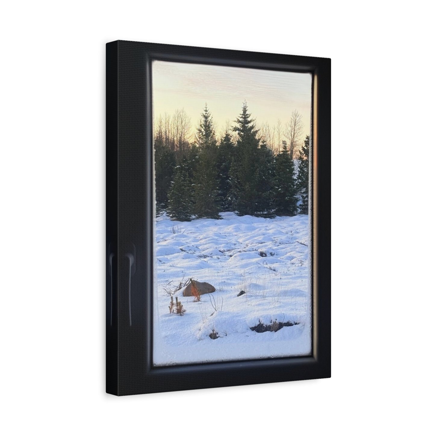 Serene Winter Landscape Art Print - Stretched Matte Canvas