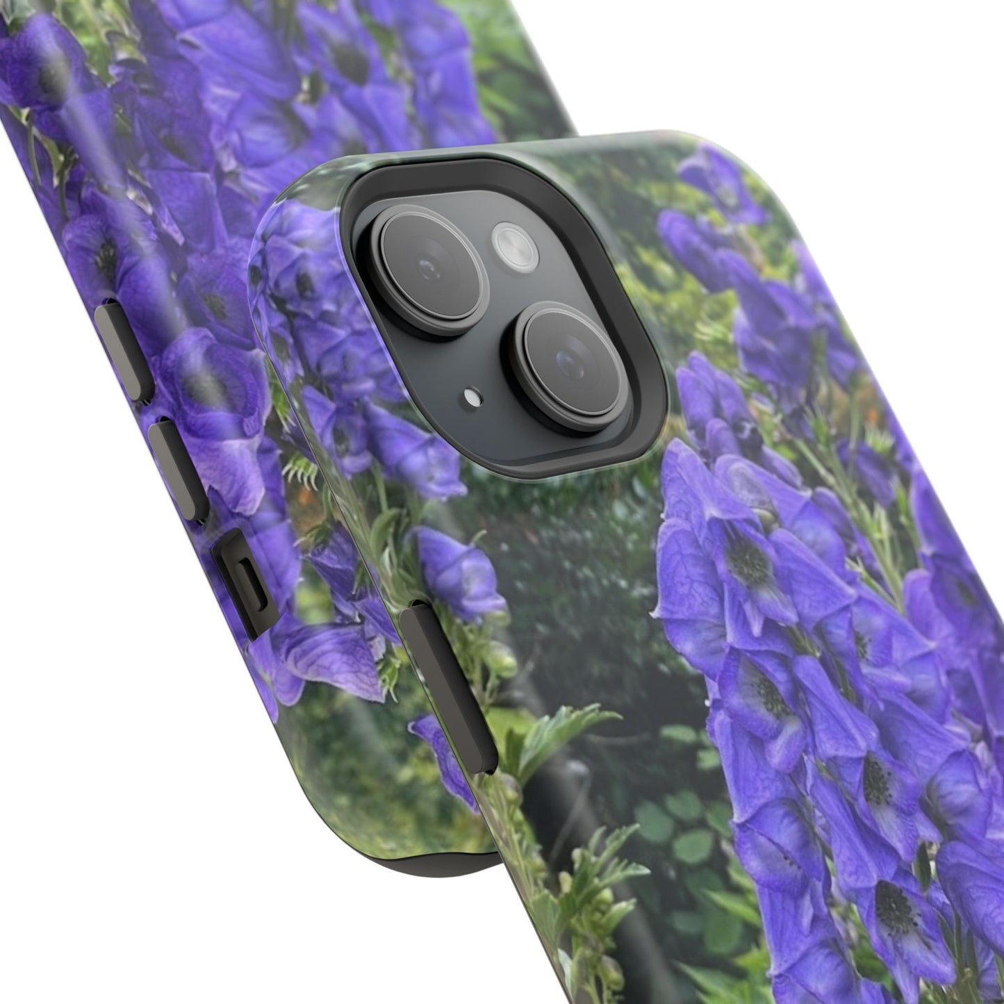 Floral Magnetic Tough Case - Vibrant Purple Flower Design for Resilience and Style
