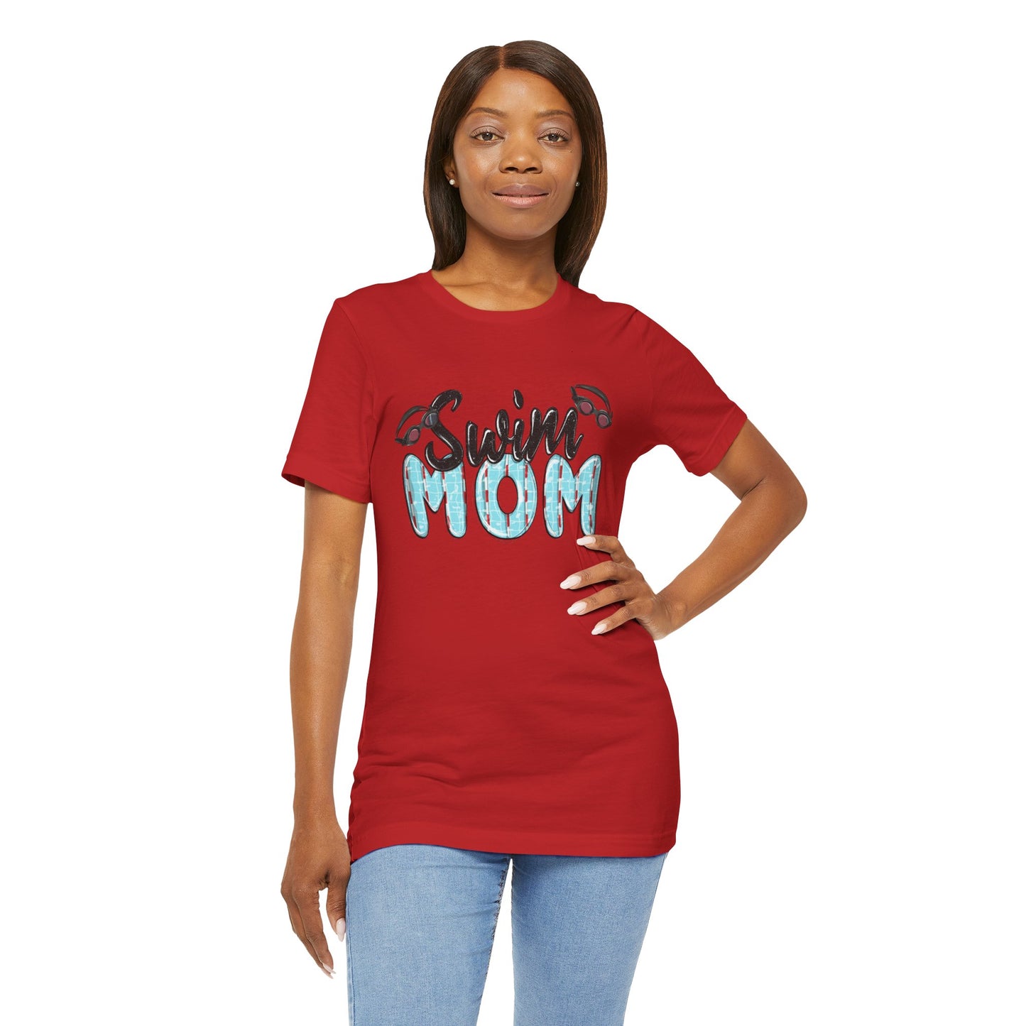 Swim Mom Unisex Jersey Tee - Perfect Gift for Aquatic Enthusiasts