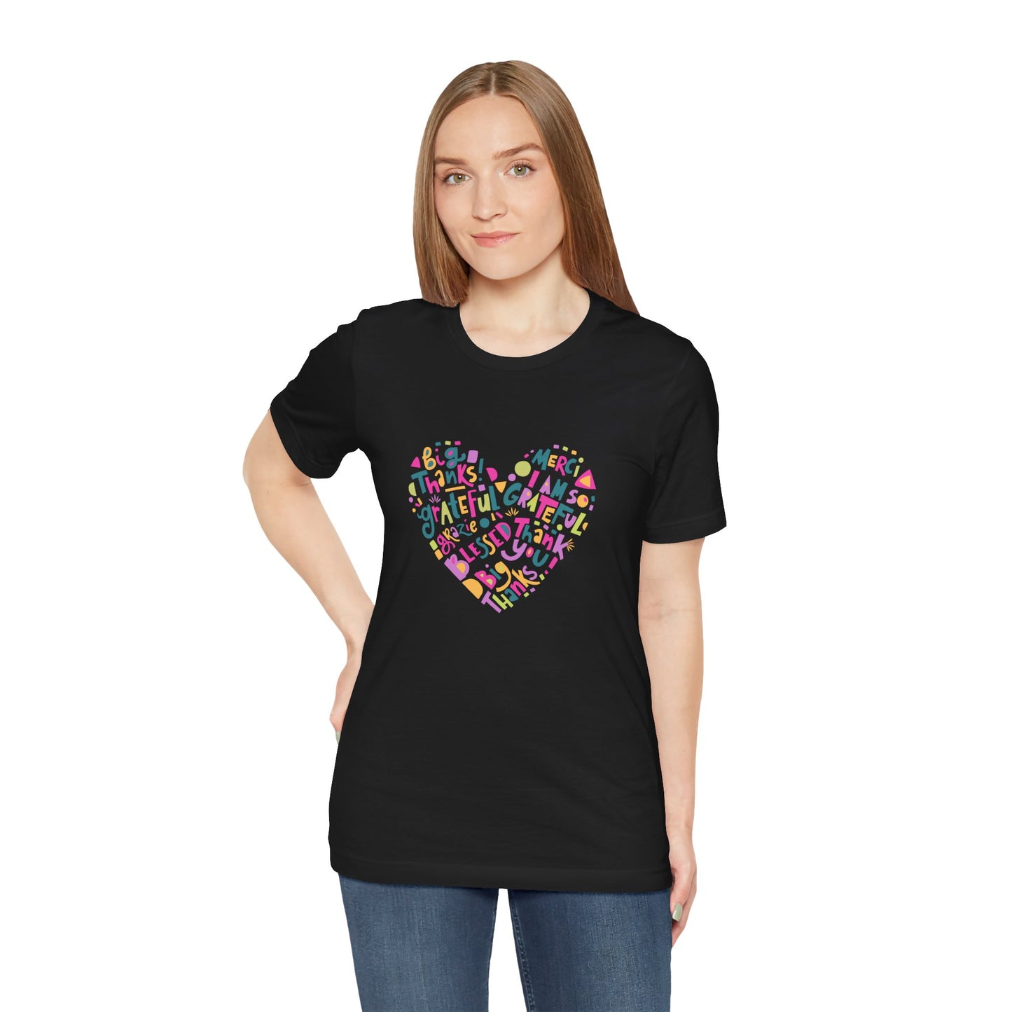 Grateful Heart Unisex Jersey Tee - Positive Vibes Apparel