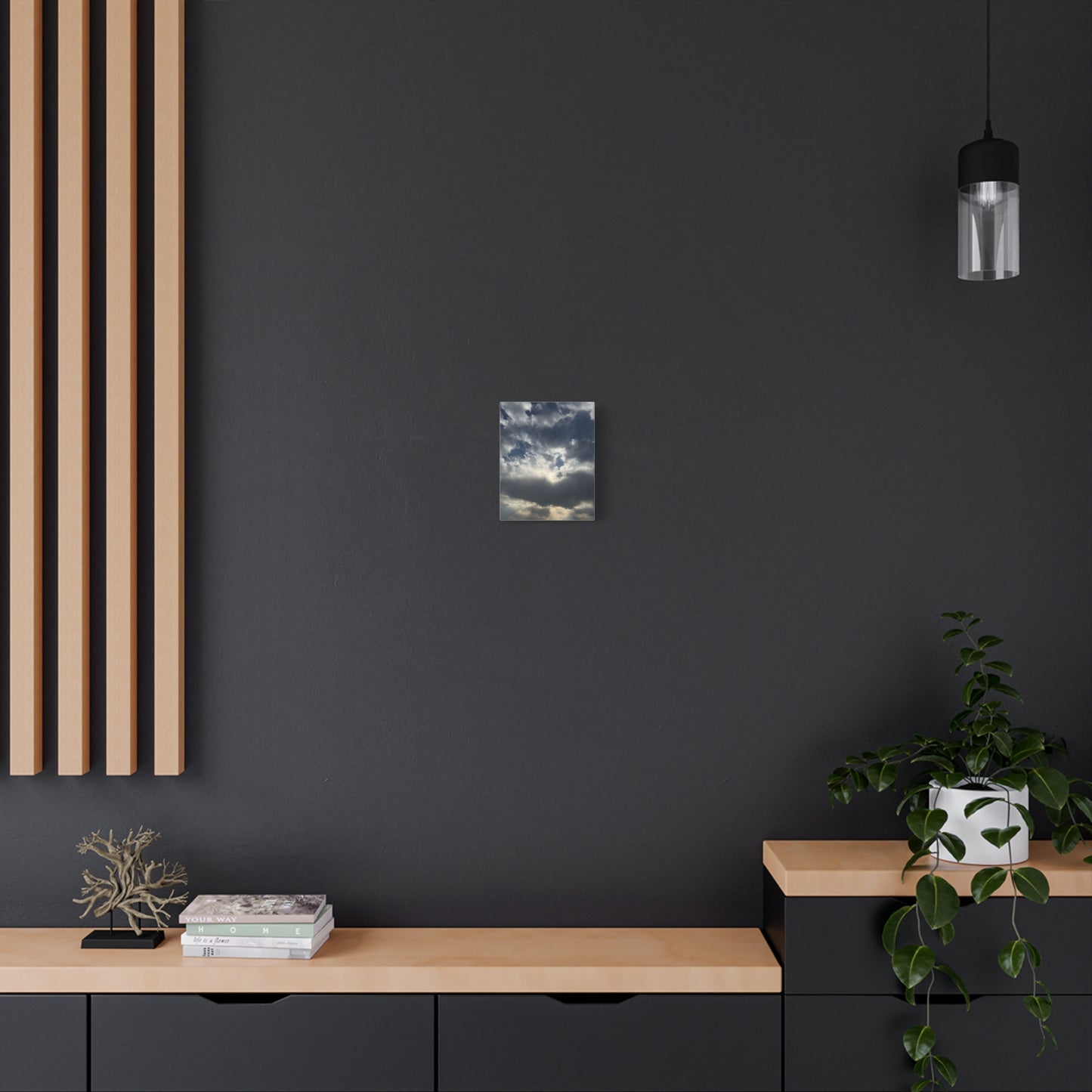 Cloudy Sky Canvas Art - Stretched Matte Wall Decor