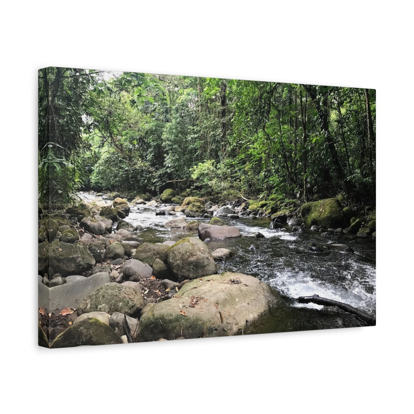Serene Nature Canvas Wall Art – Tranquil River Landscape, 1.25" Stretched Print