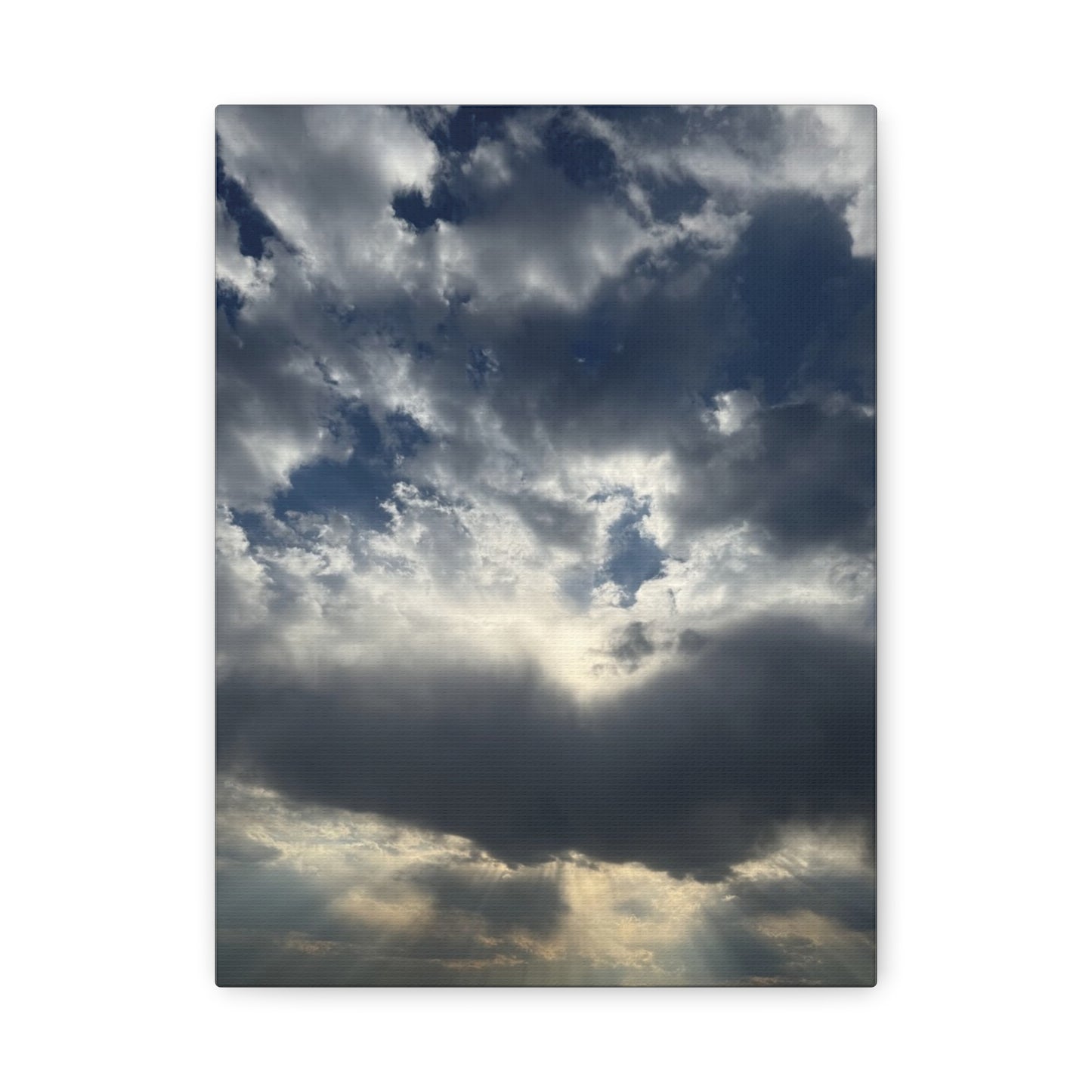 Cloudy Sky Canvas Art - Stretched Matte Wall Decor