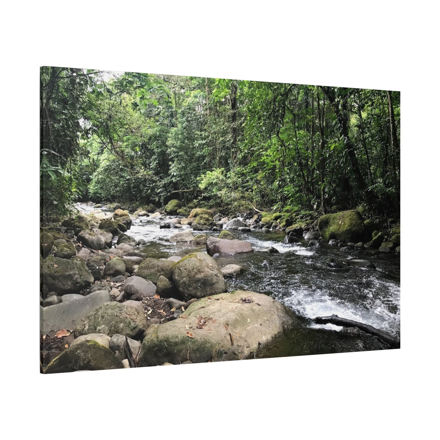 Serene Nature Canvas Wall Art – Tranquil River Landscape, 1.25" Stretched Print