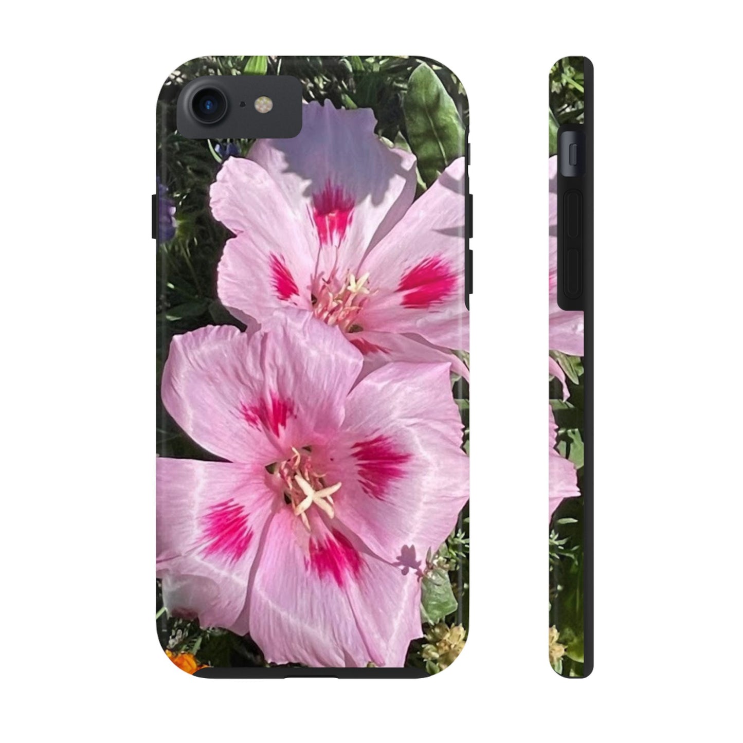 Vibrant Floral Tough Phone Case - Durable Protection with Stunning Pink Flowers