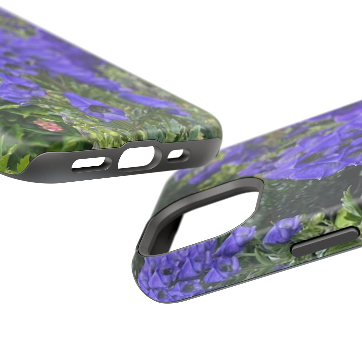 Floral Magnetic Tough Case - Vibrant Purple Flower Design for Resilience and Style
