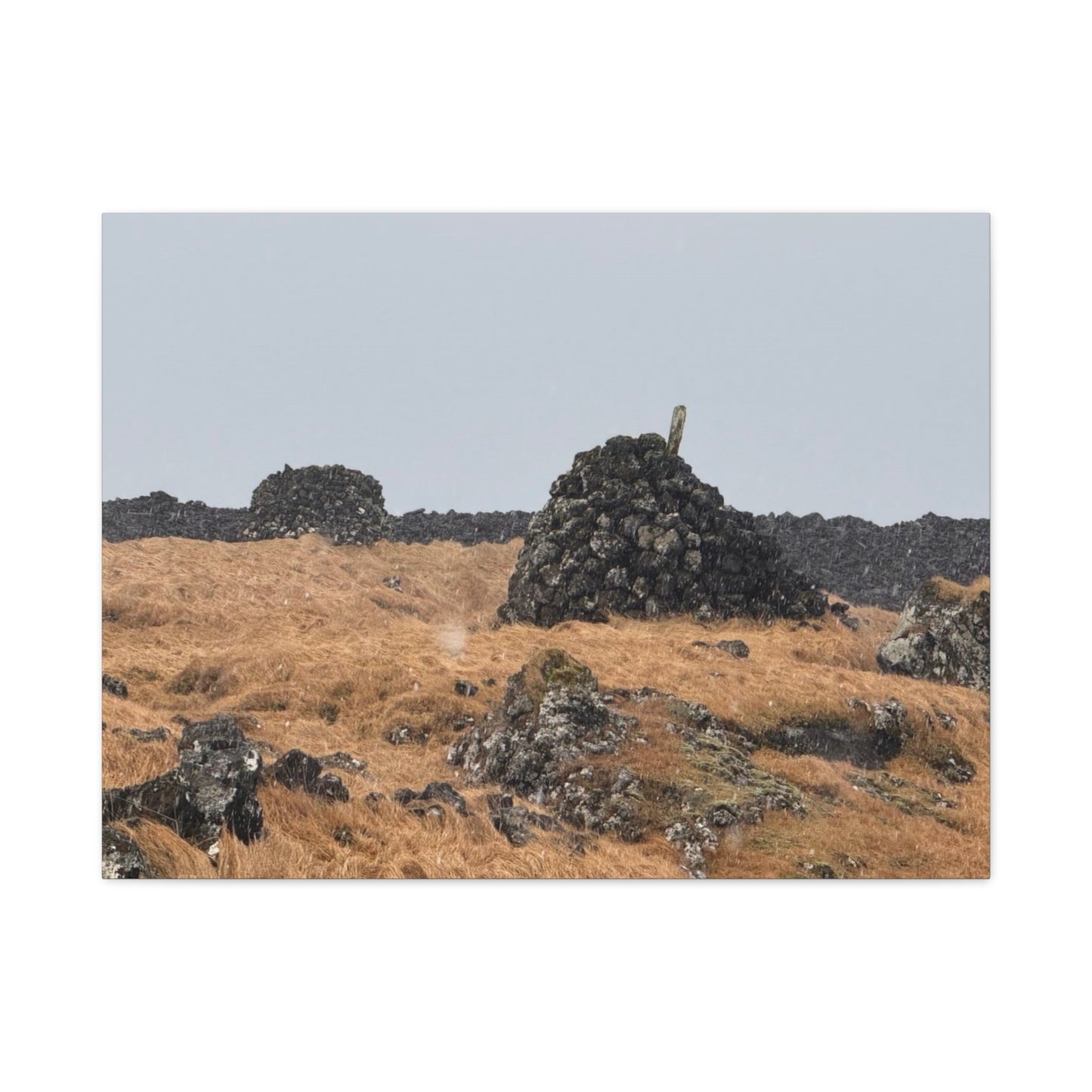 Nature-Inspired Stretched Canvas Art - Tranquil Rock Formation