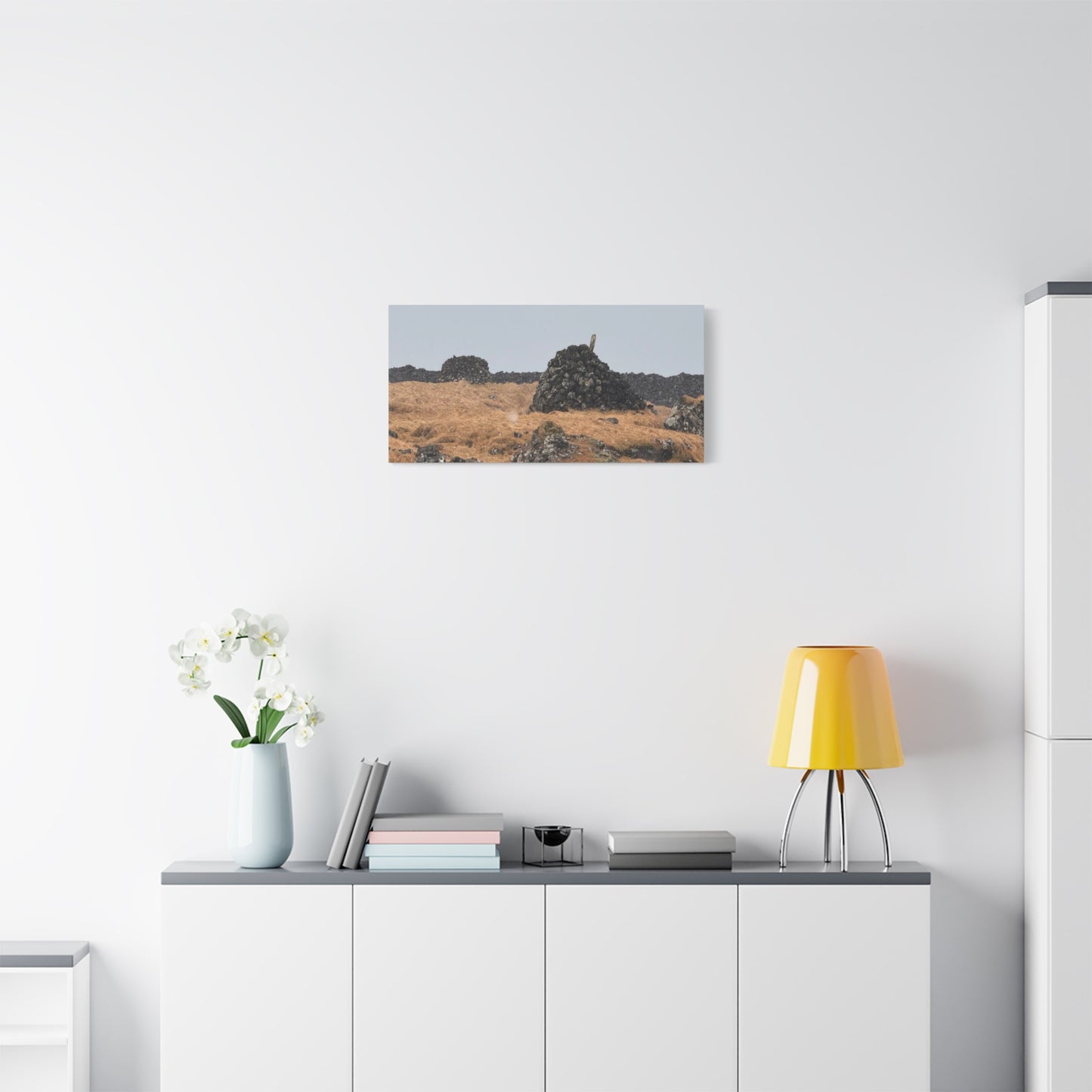 Nature-Inspired Stretched Canvas Art - Tranquil Rock Formation