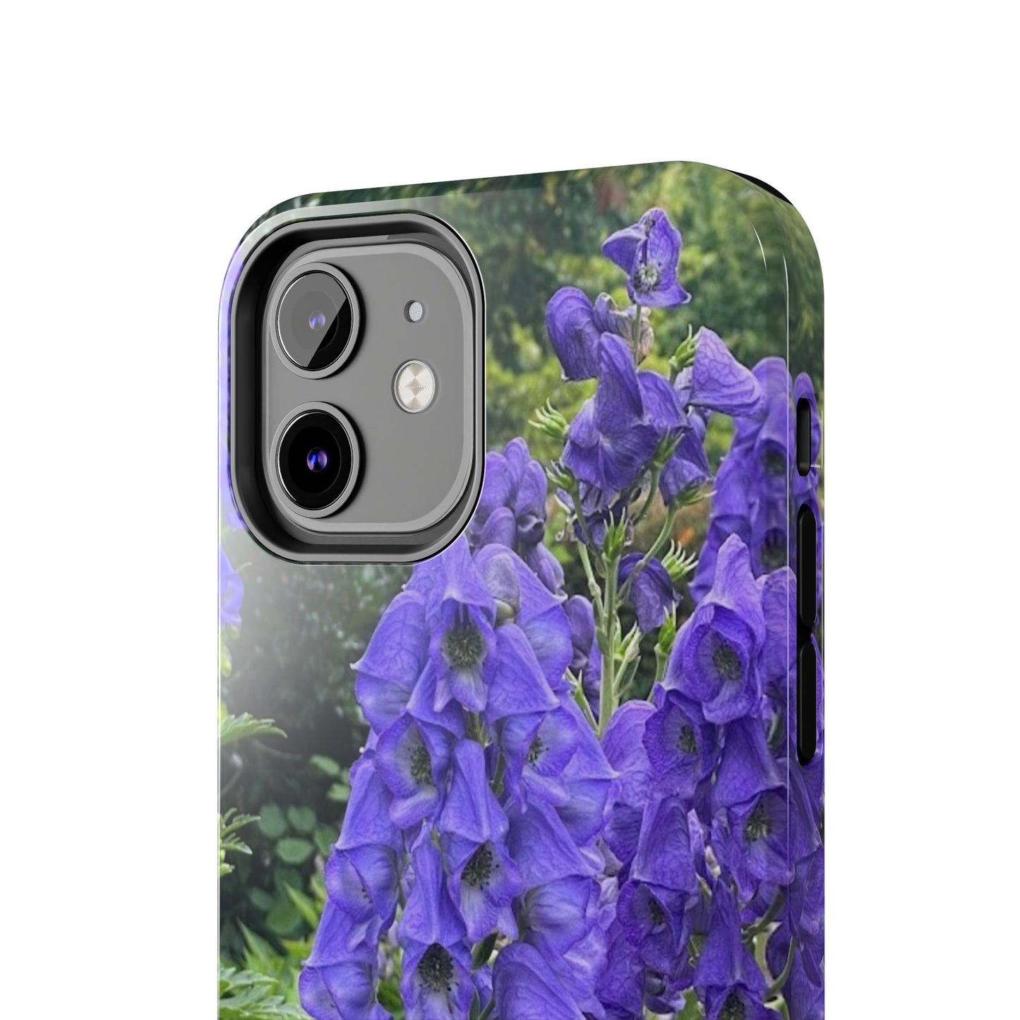 Elegant Floral Tough Phone Case - Purple Aconite Design