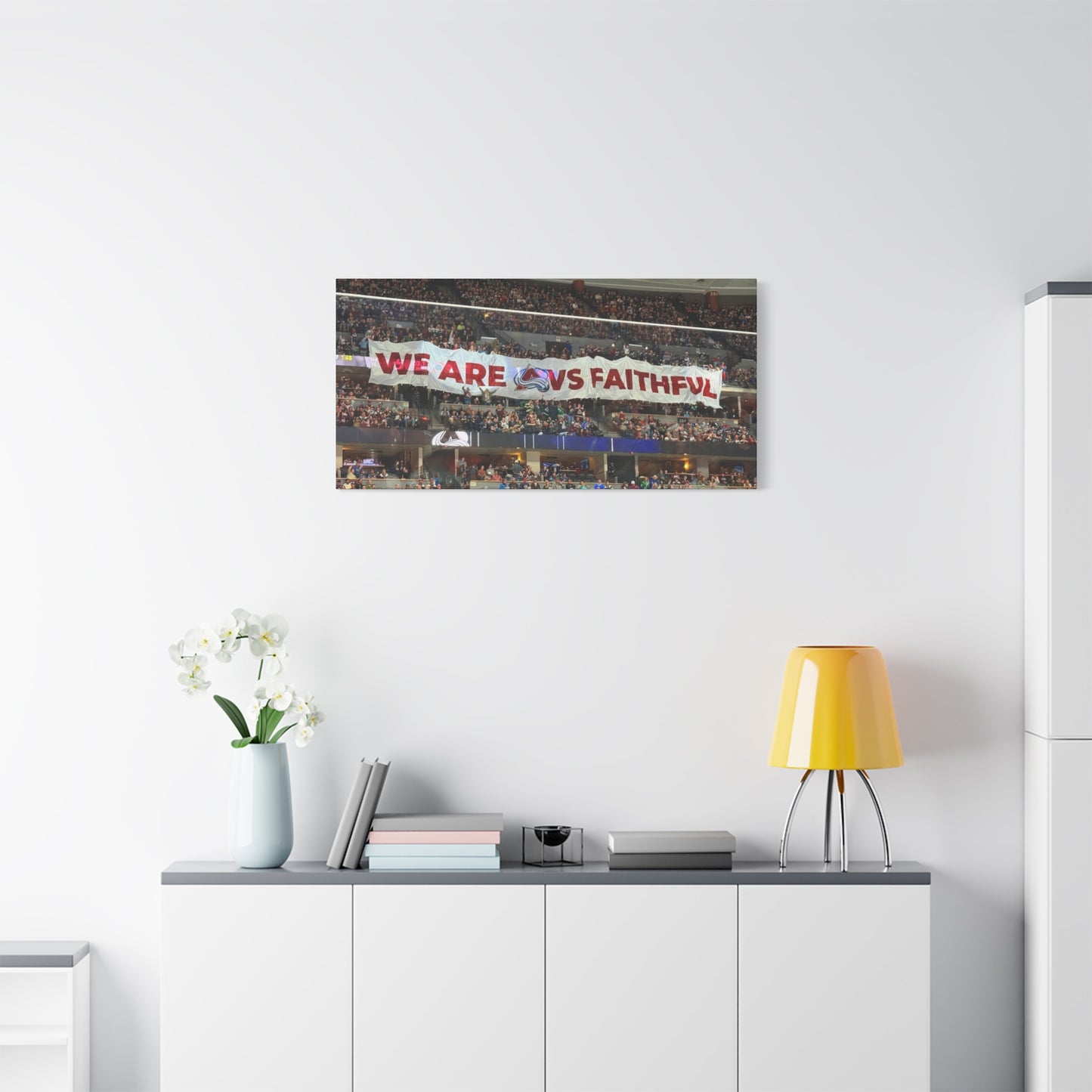 Stretched Canvas Wall Art - "We Are vs Faithful" - Colorado Avalanche - Ball Arena