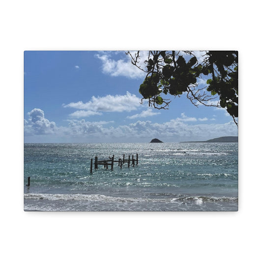Coastal Serenity Canvas Art - 1.25" Stretched Wall Decor Nevis