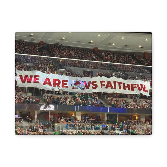 Stretched Canvas Wall Art - "We Are vs Faithful" - Colorado Avalanche - Ball Arena