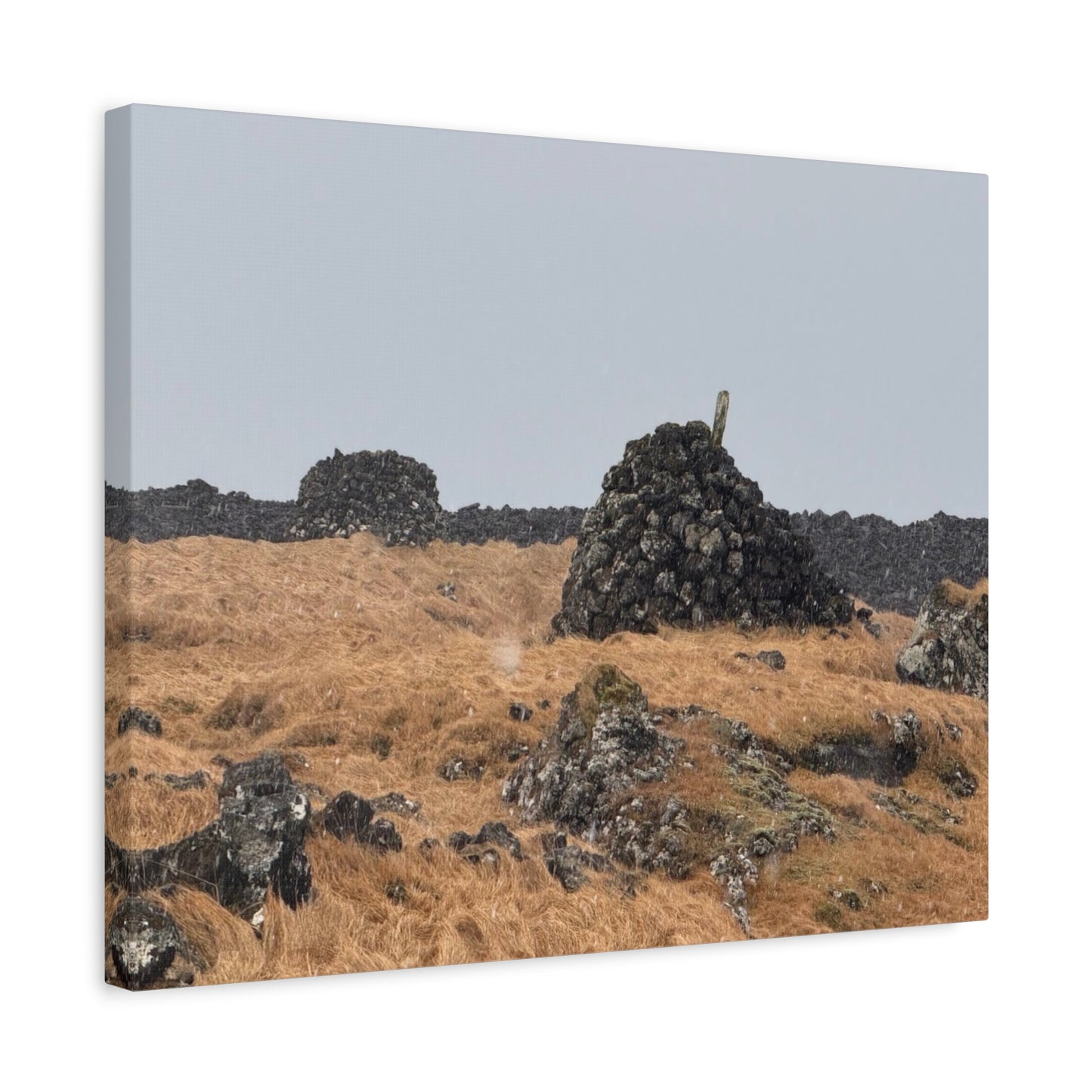 Nature-Inspired Stretched Canvas Art - Tranquil Rock Formation