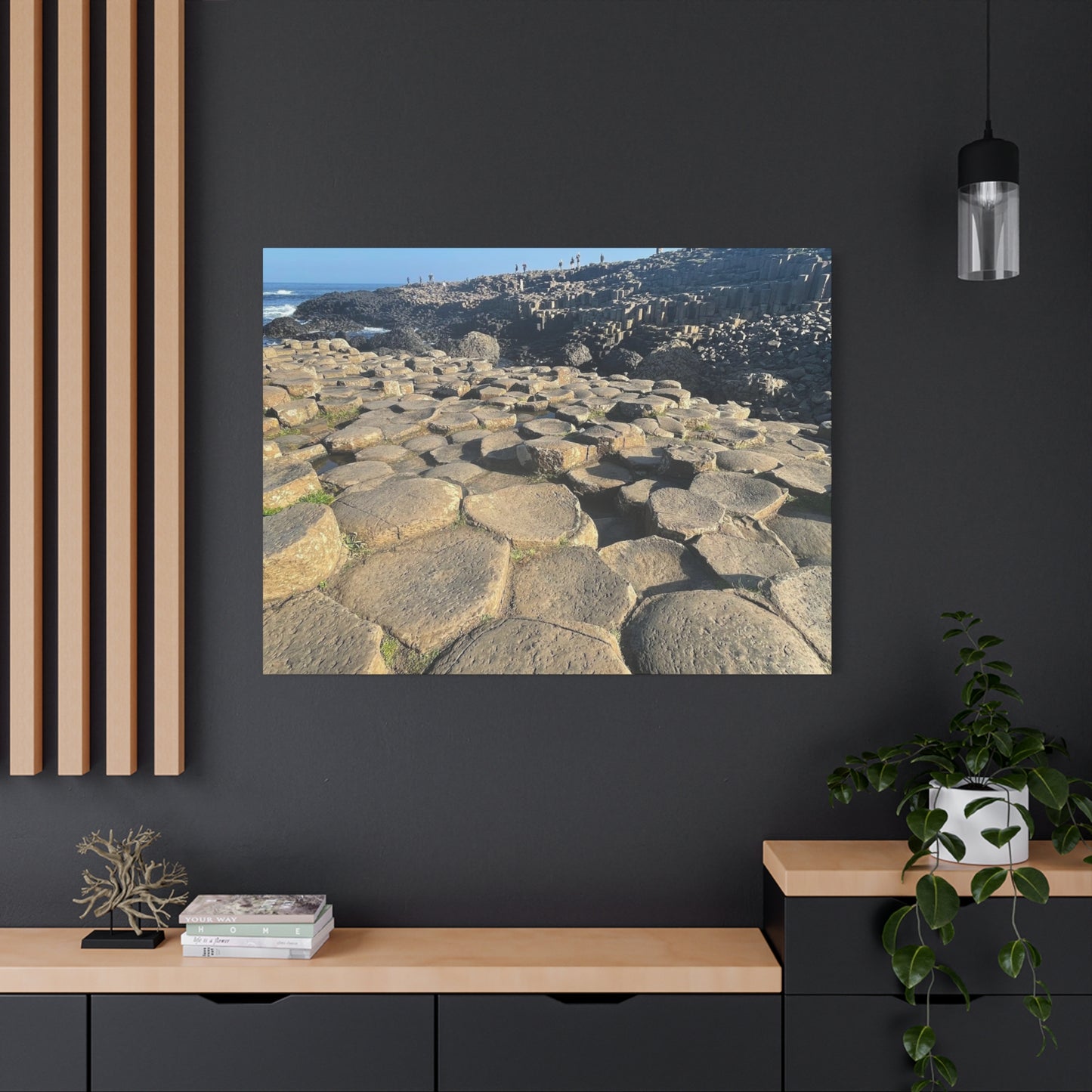 Hexagonal Rock Formation Matte Canvas Wall Art Basalt Columns Ireland