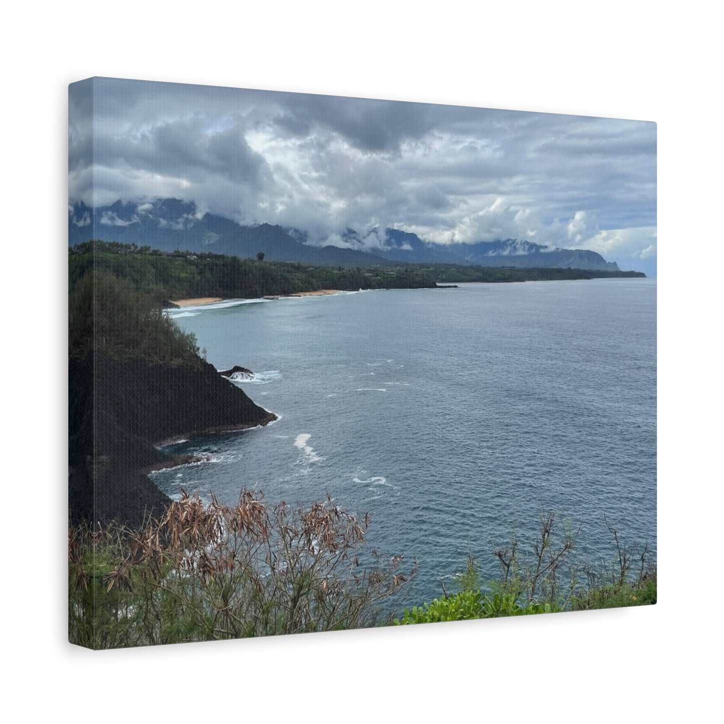 Coastal Landscape Canvas Wall Art - Tranquil Ocean View