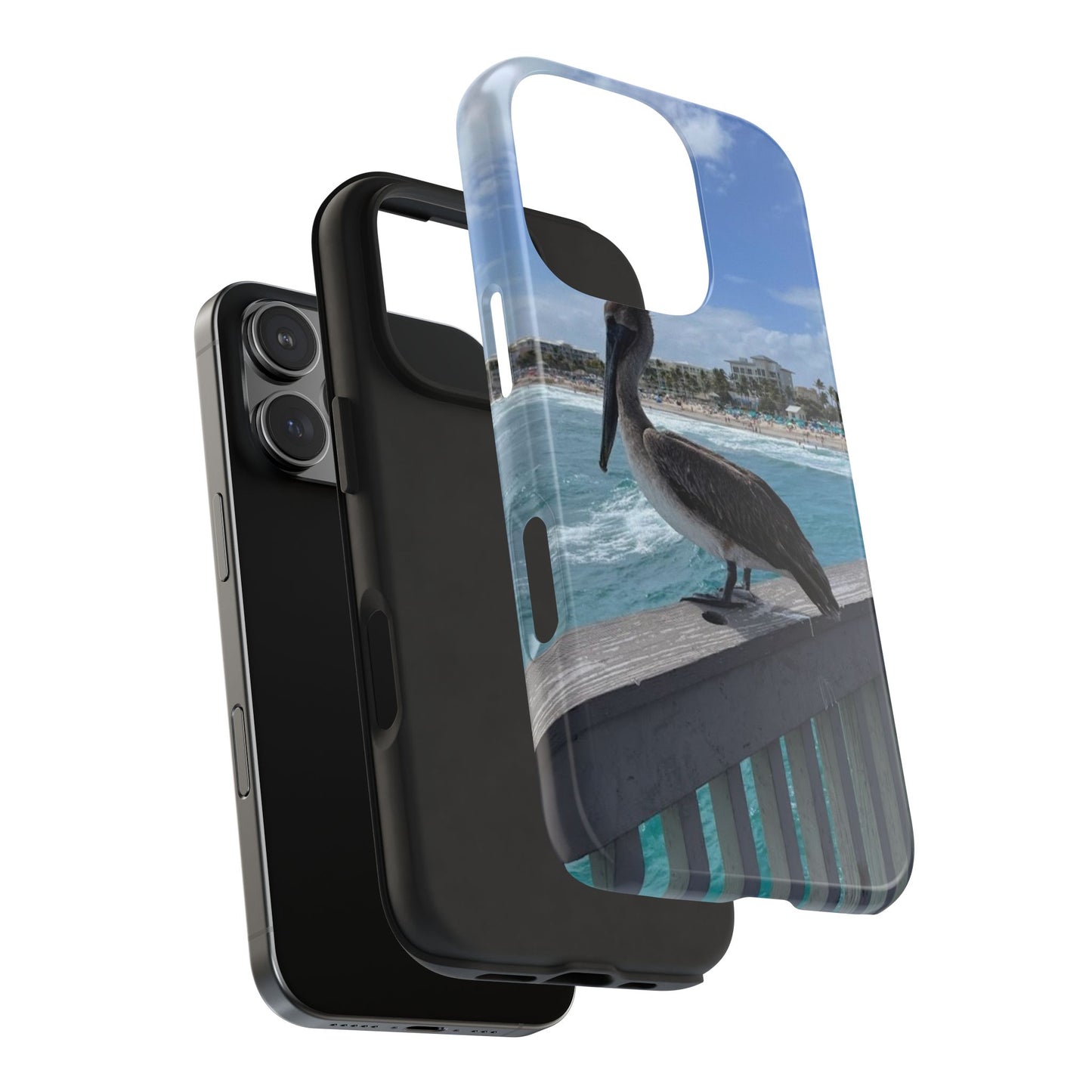 Coastal Pelican Tough Phone Cases - Durable Protection with Ocean Vibe