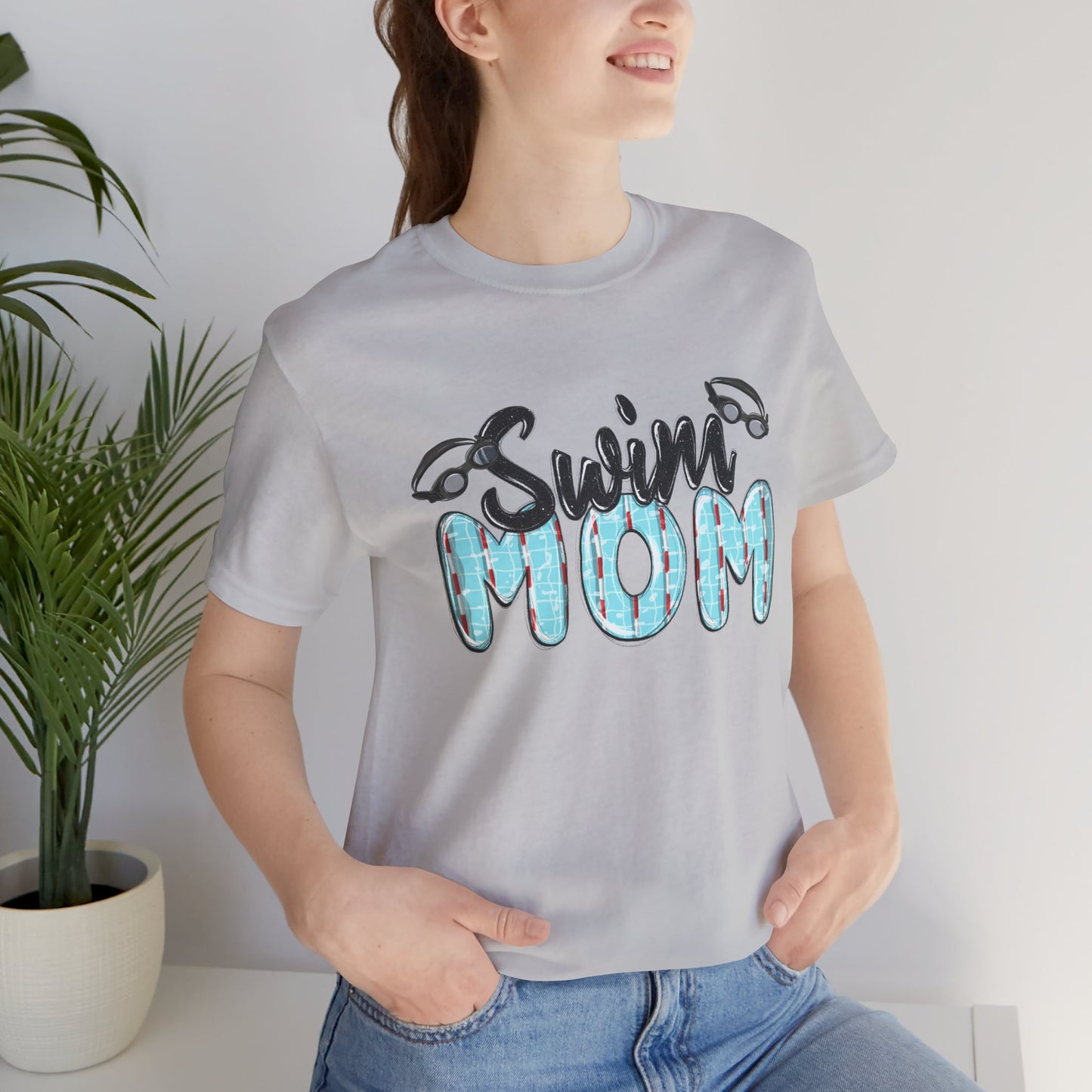 Swim Mom Unisex Jersey Tee - Perfect Gift for Aquatic Enthusiasts