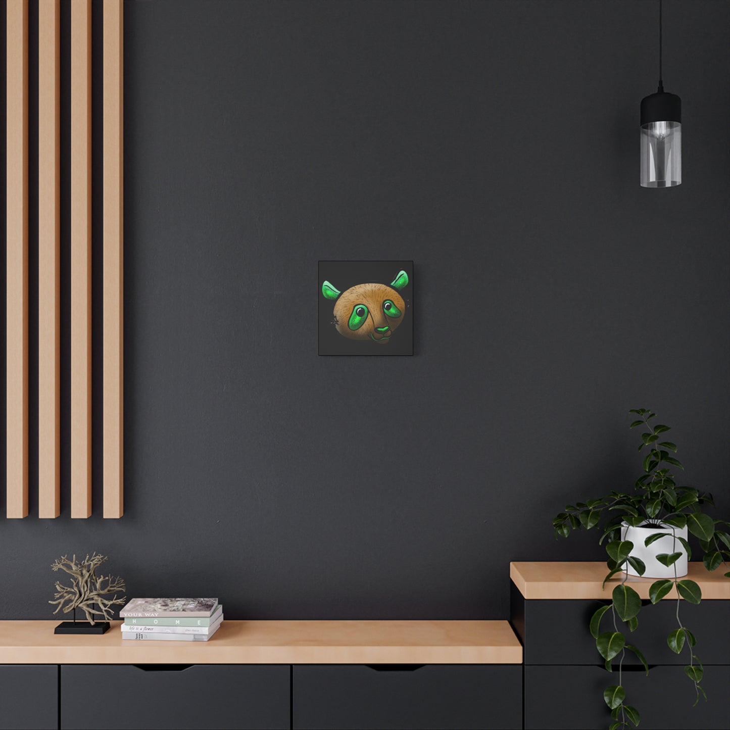 Whimsical Panda Wall Art - Vibrant Matte Canvas, 1.25 Inch
