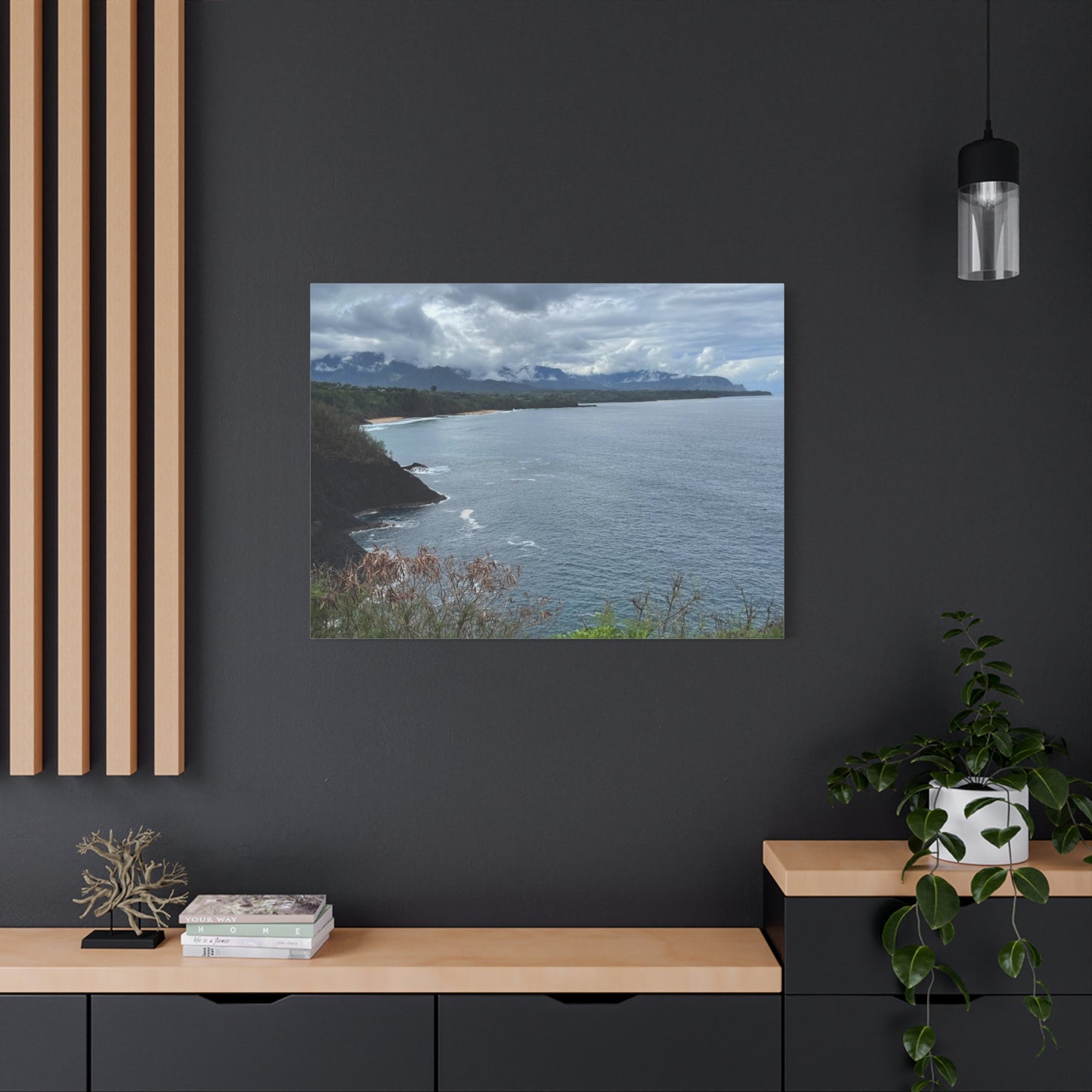 Coastal Landscape Canvas Wall Art - Tranquil Ocean View
