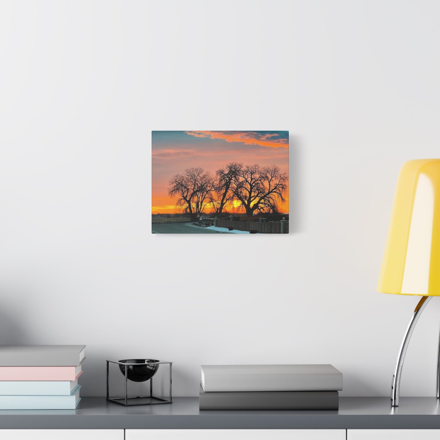 Serene Sunrise Matte Canvas Wall Art – 1.25" Stretched Landscape