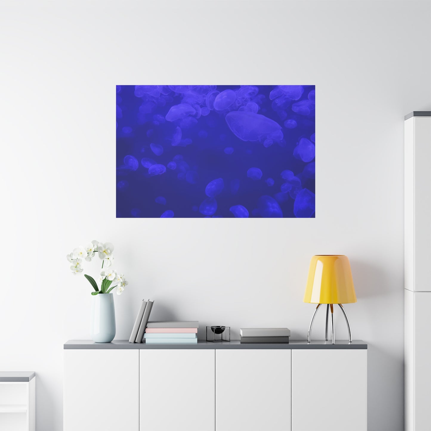 Jellyfish Watercolor Canvas Art - Ocean Theme Wall Decor