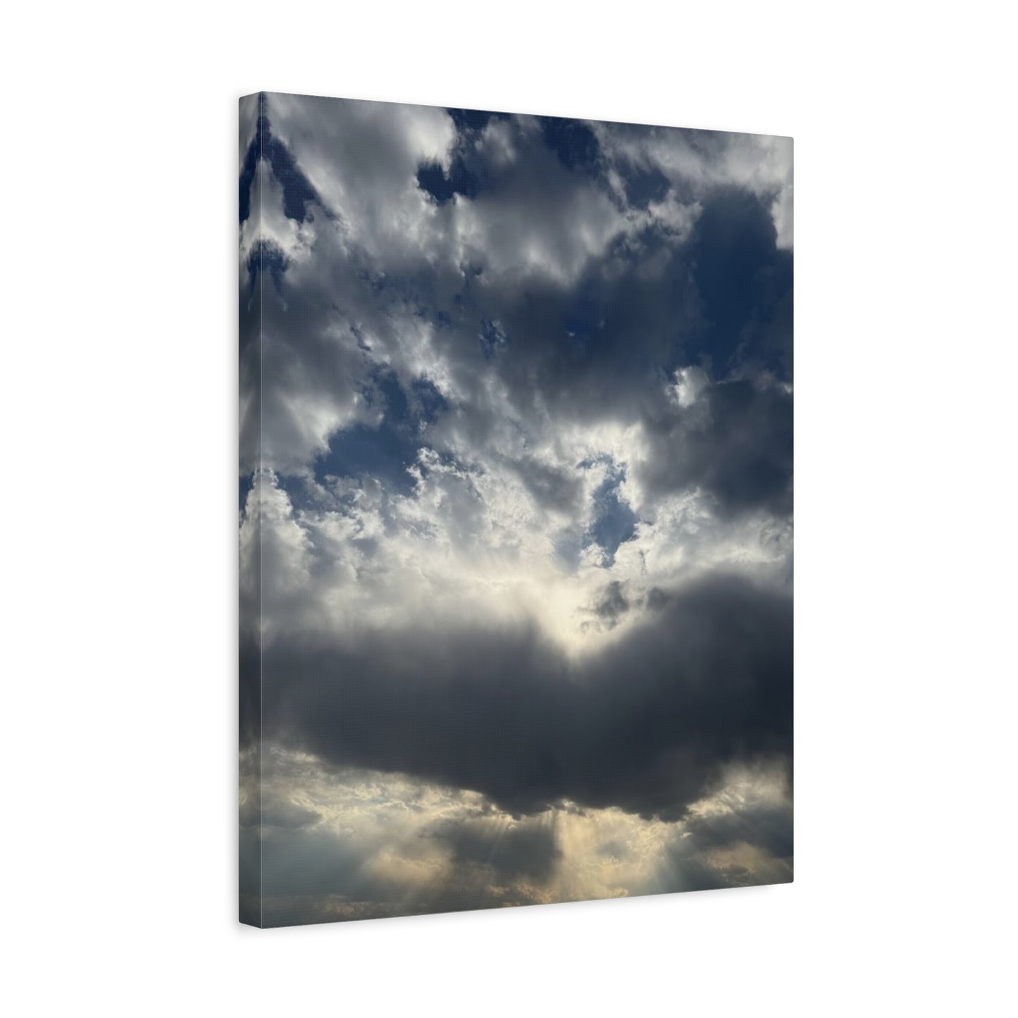 Cloudy Sky Canvas Art - Stretched Matte Wall Decor