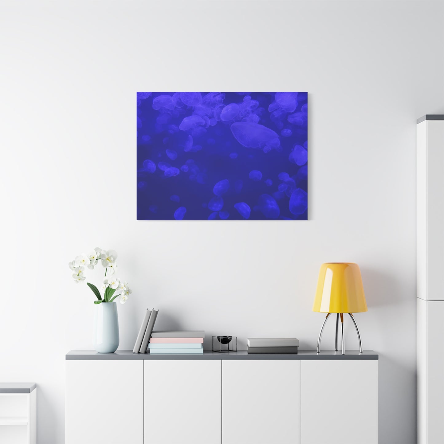 Jellyfish Watercolor Canvas Art - Ocean Theme Wall Decor