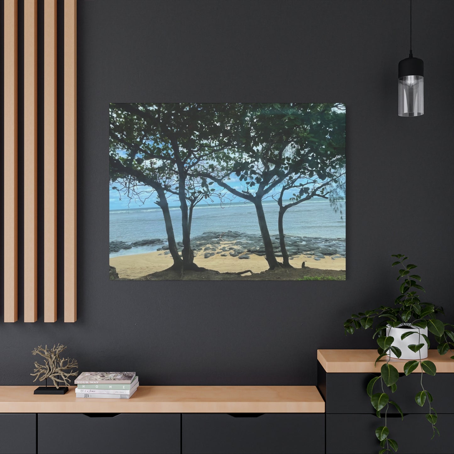 Serene Beach Landscape Canvas Print - Tranquil Coastal Wall Art