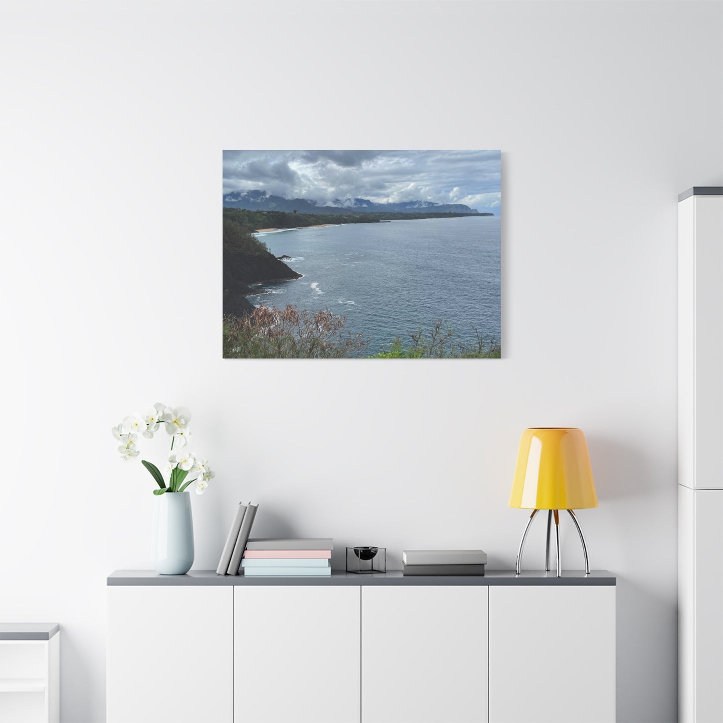 Coastal Landscape Canvas Wall Art - Tranquil Ocean View