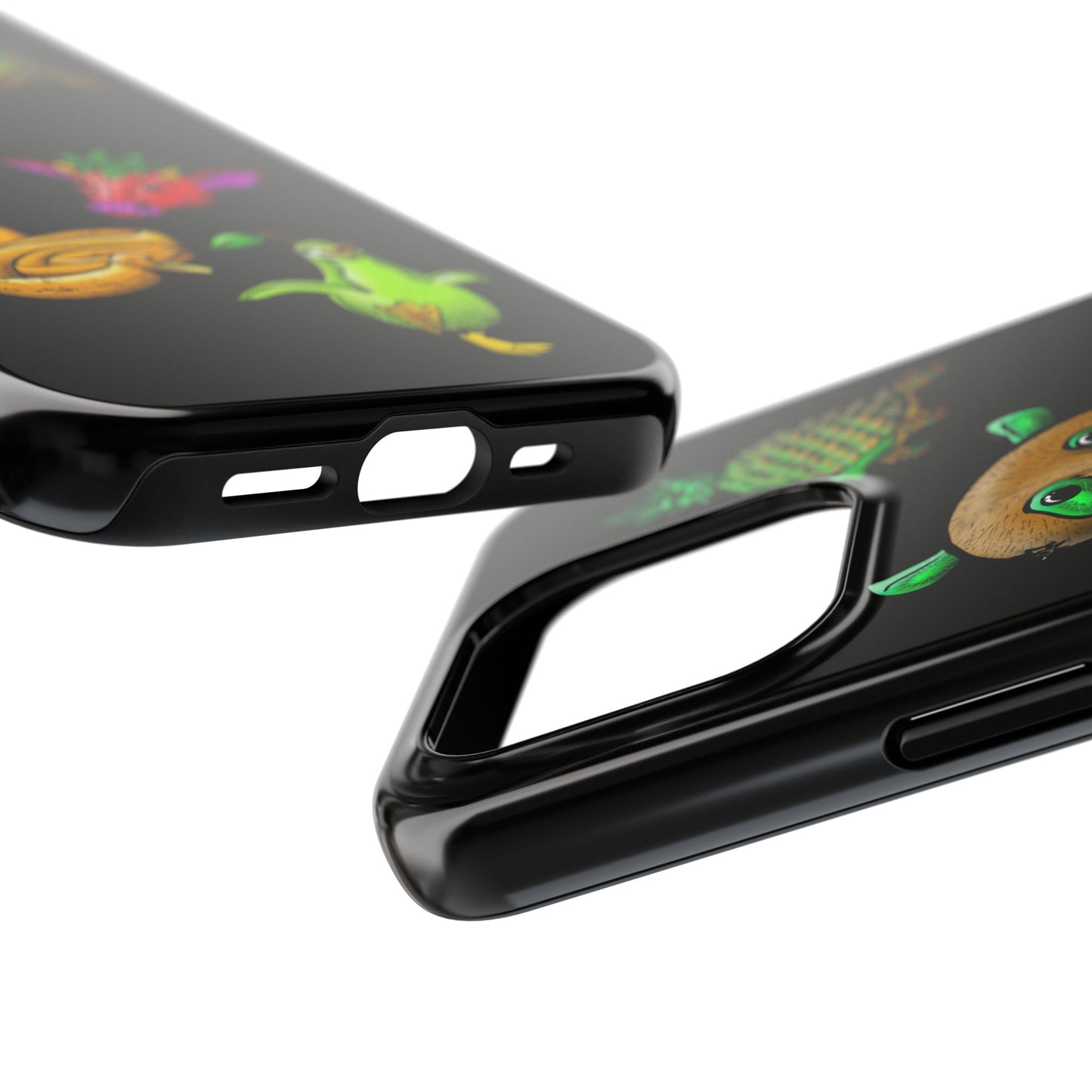 Colorful Animal Design Tough Phone Case - Unique Protection for Wildlife Lovers