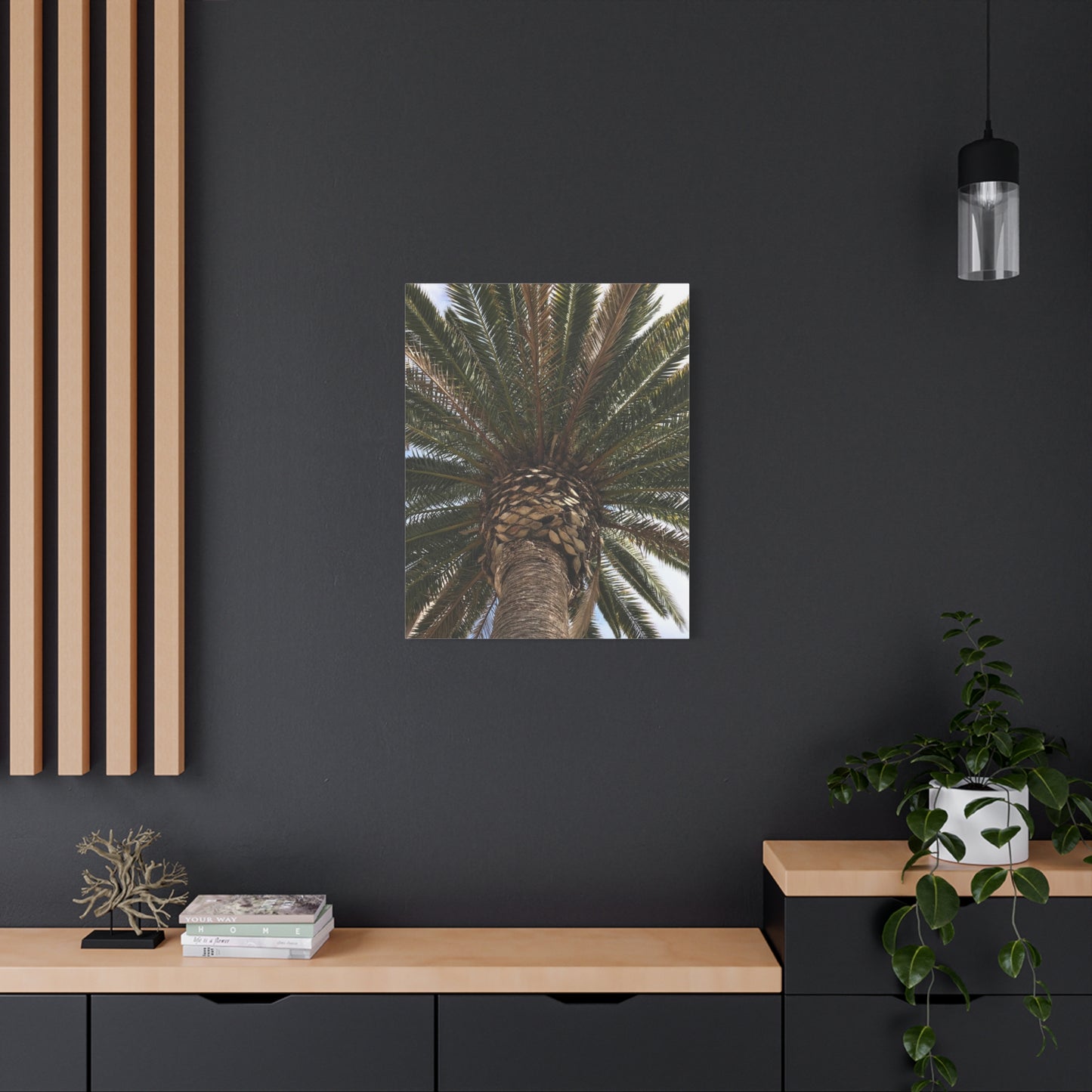Tropical Palm Tree Canvas Art - Stretched Wall Decor for Home or Office