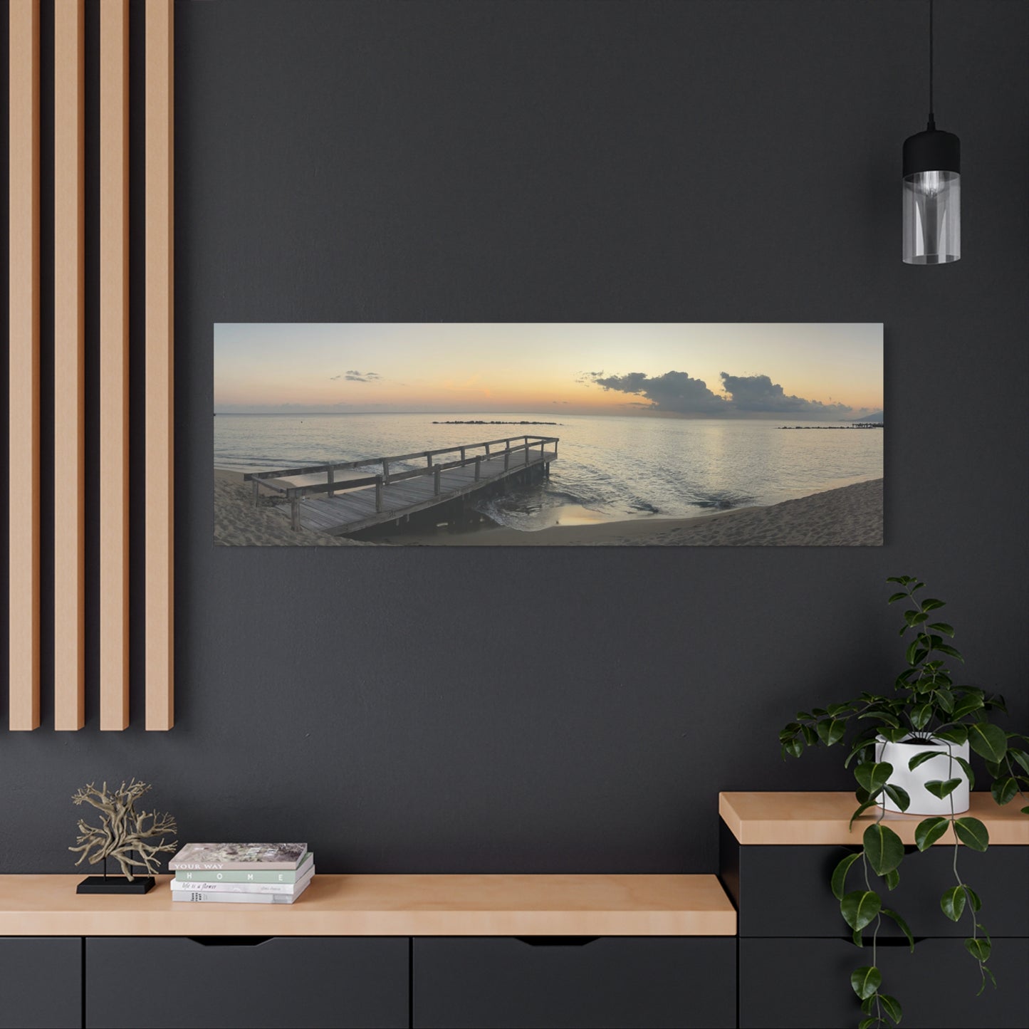 Serene Beach Sunset Canvas Wall Art
