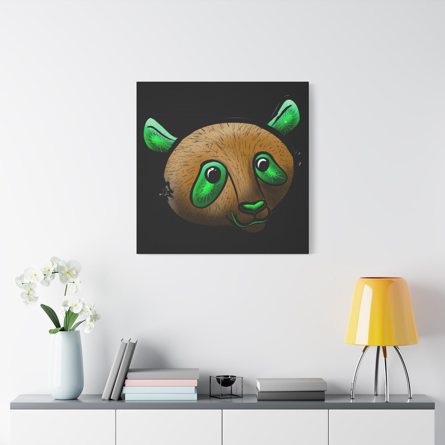 Whimsical Panda Wall Art - Vibrant Matte Canvas, 1.25 Inch