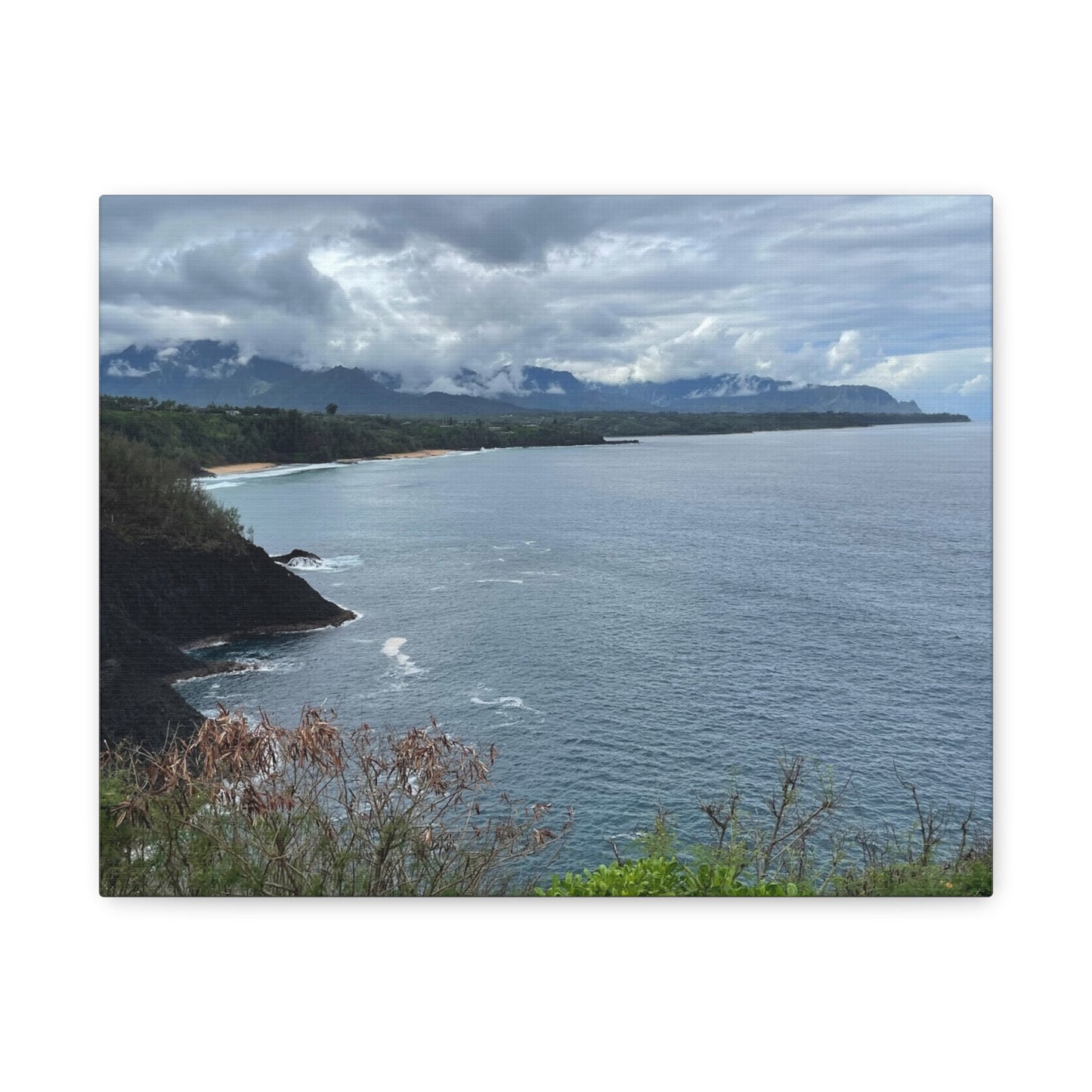 Coastal Landscape Canvas Wall Art - Tranquil Ocean View