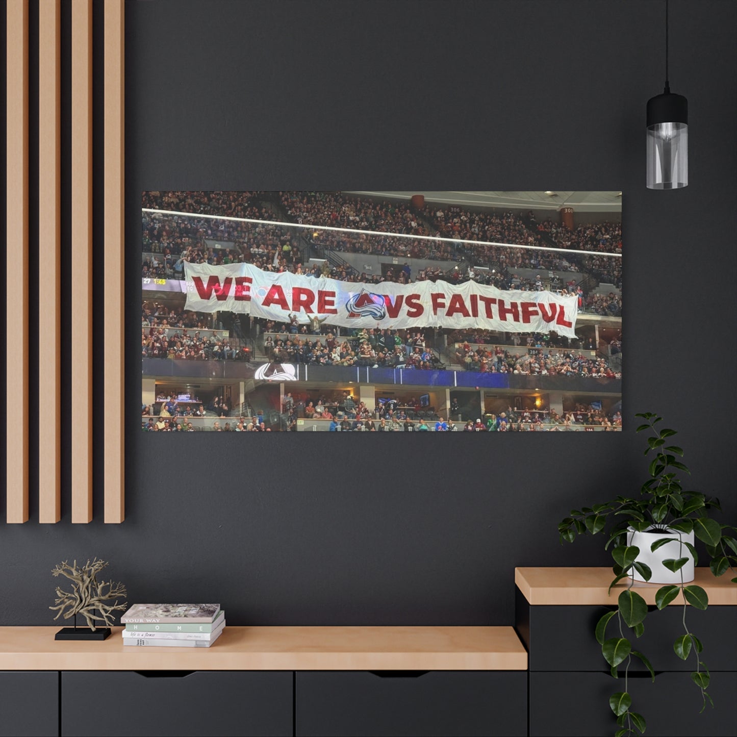 Stretched Canvas Wall Art - "We Are vs Faithful" - Colorado Avalanche - Ball Arena
