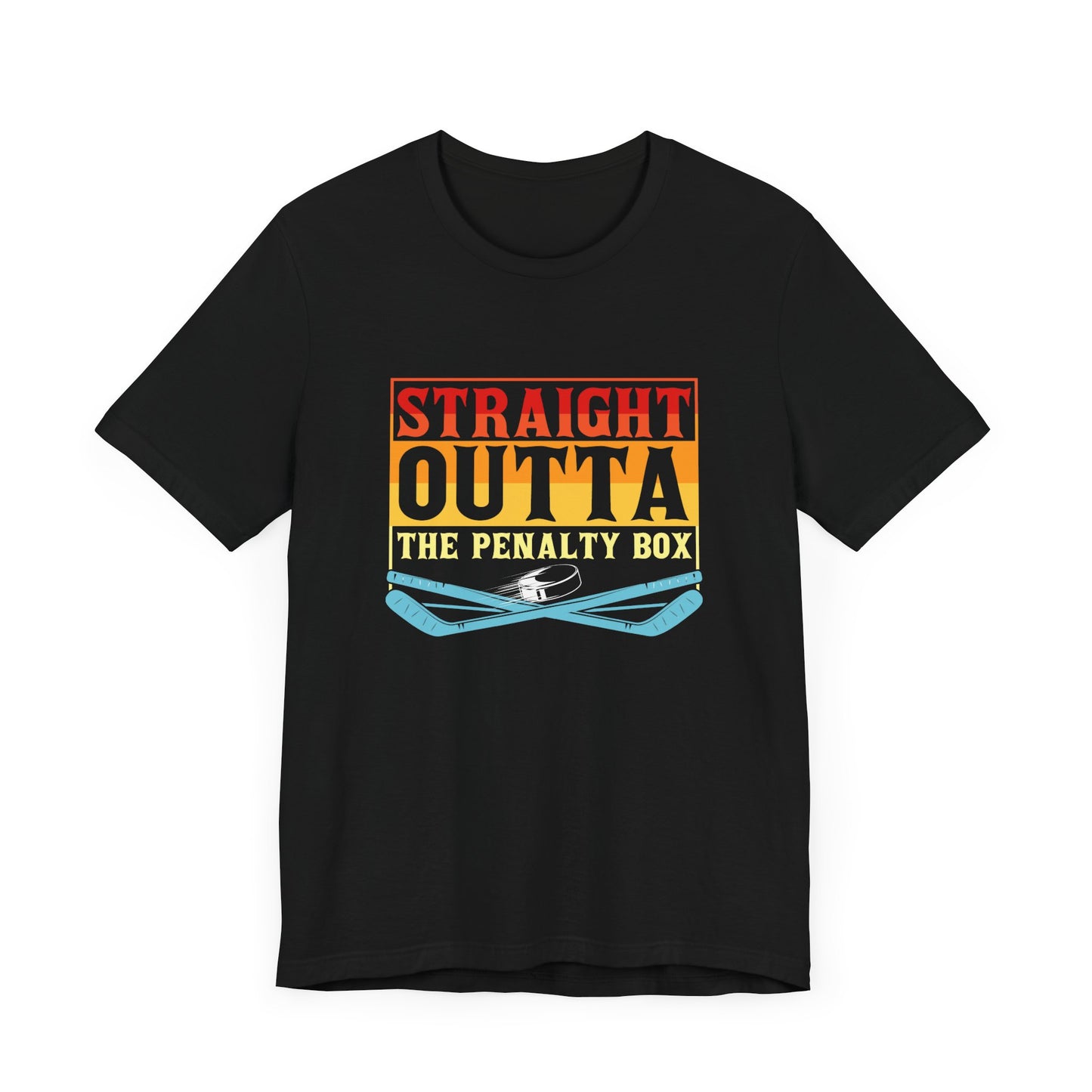Straight Outta The Penalty Box Unisex T-Shirt - Fun Sports Tee for Game Day Hockey