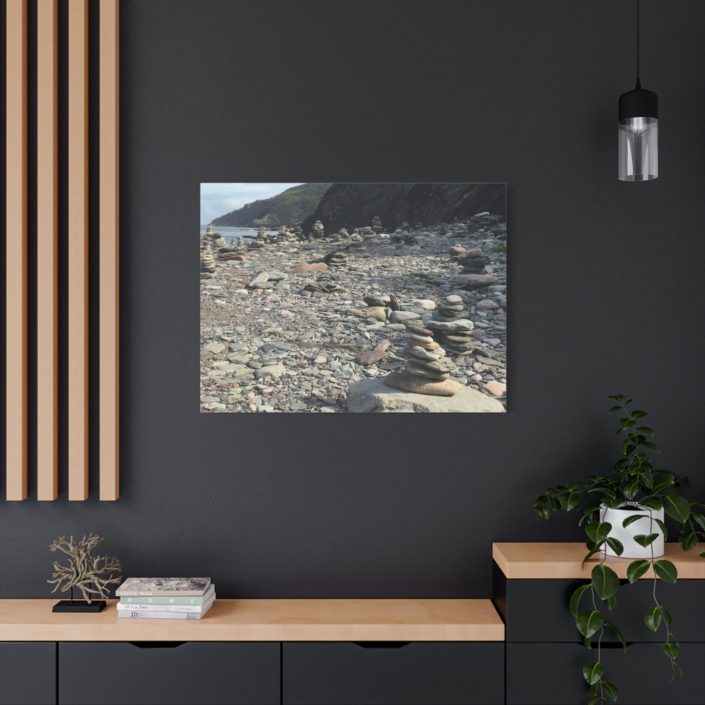 Peaceful Rock Stack Art Canvas - Nature-Inspired Wall Decor