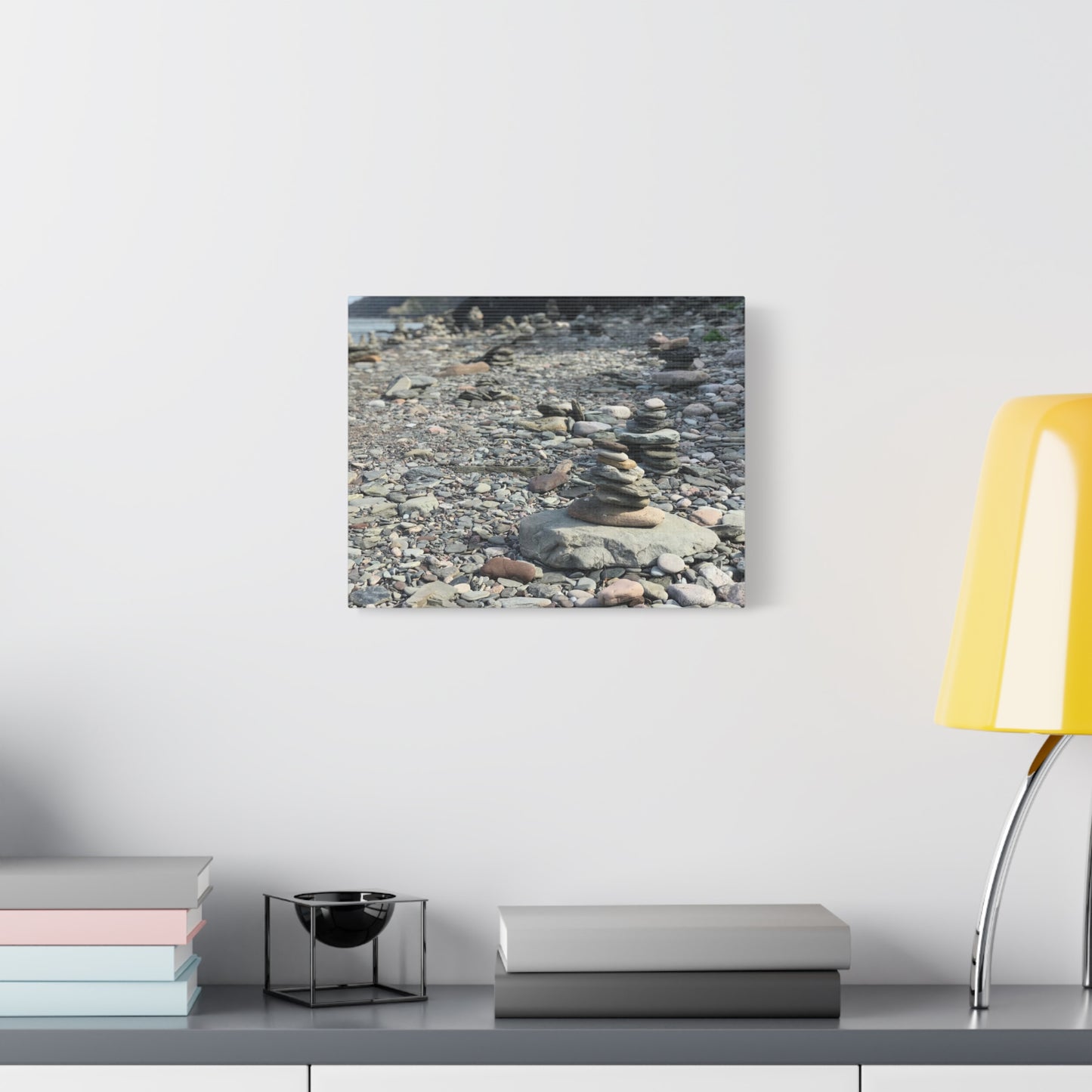 Serene Rock Balancing Canvas Art - 1.25" Matte Stretched Wall Décor