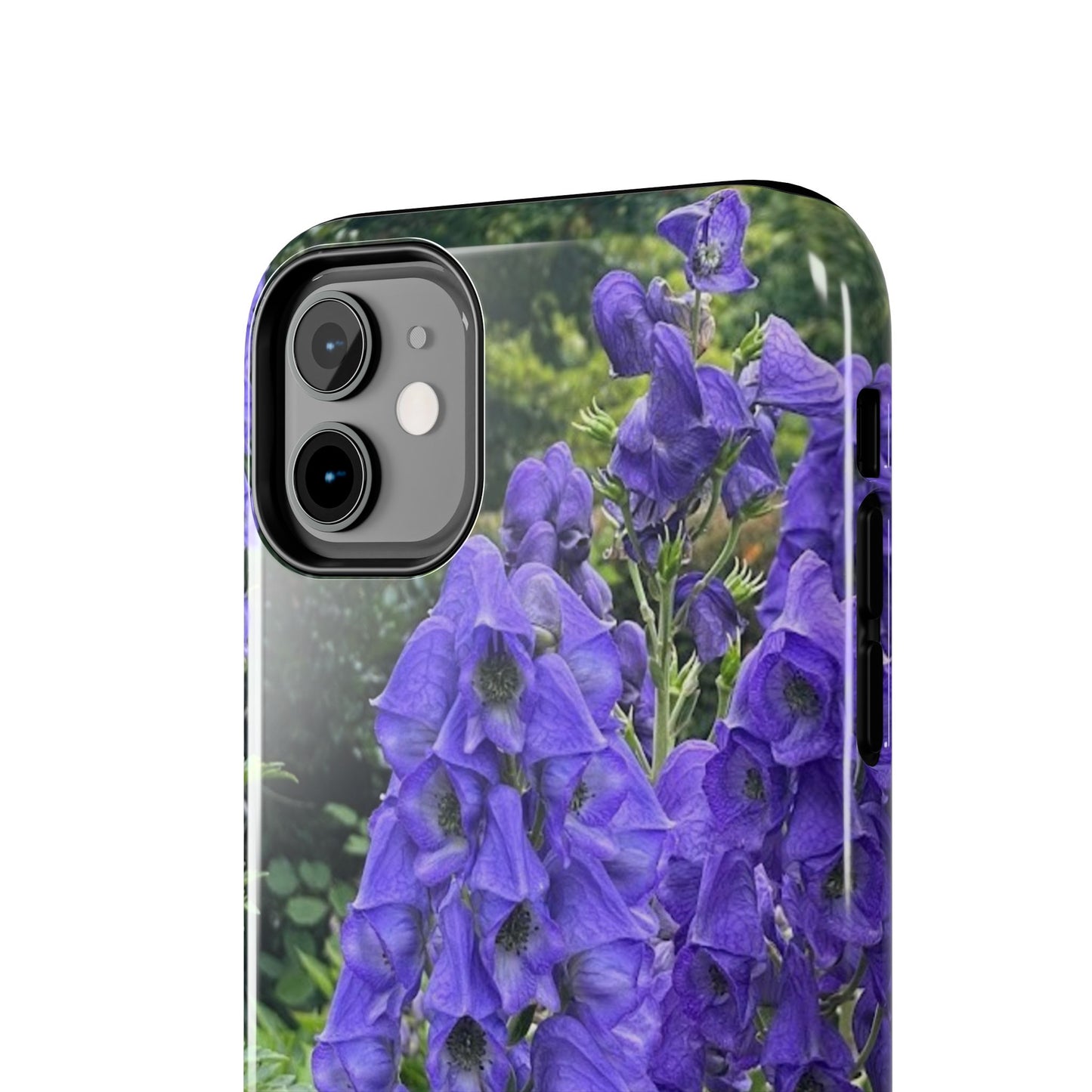 Elegant Floral Tough Phone Case - Purple Aconite Design