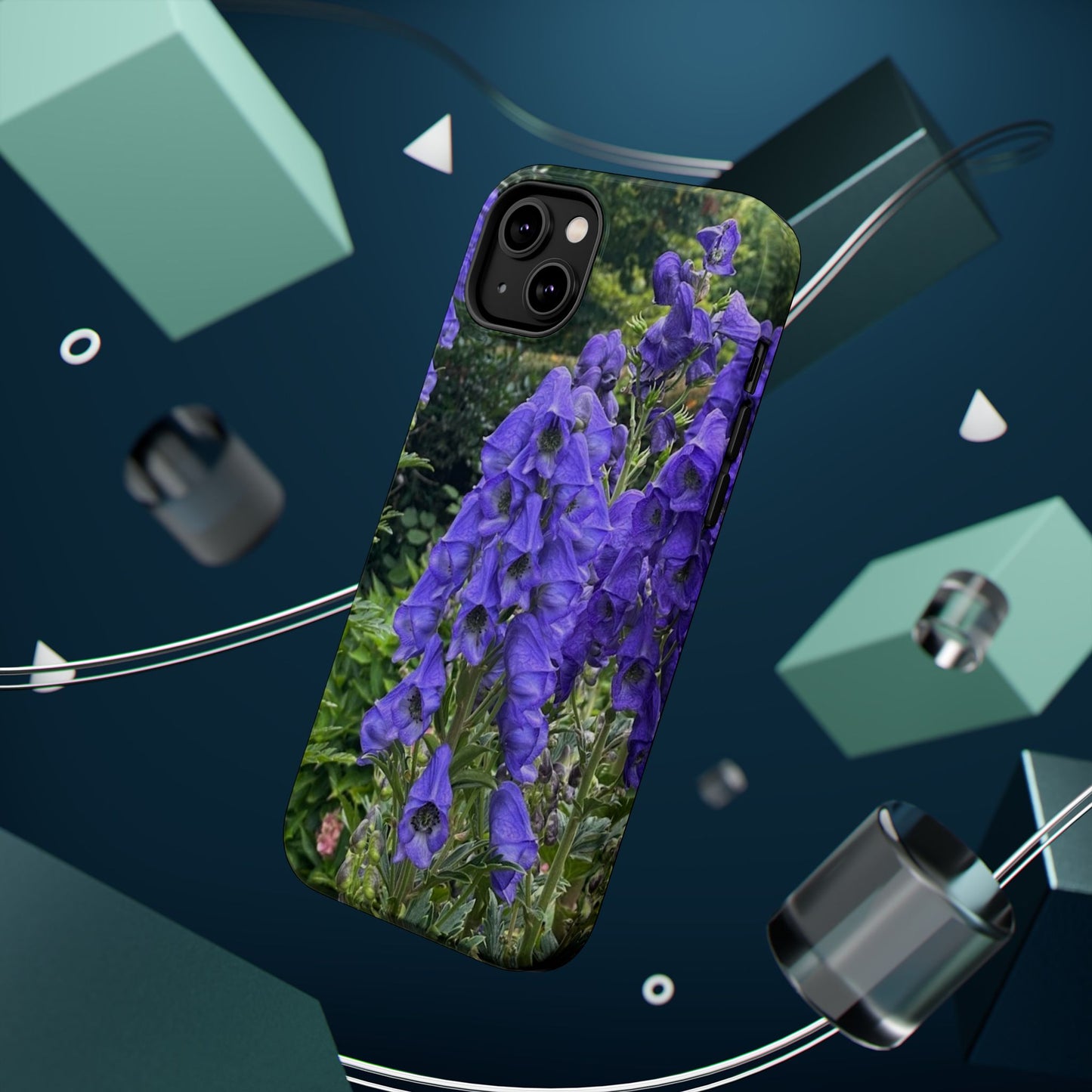 Floral Magnetic Tough Case - Vibrant Purple Flower Design for Resilience and Style