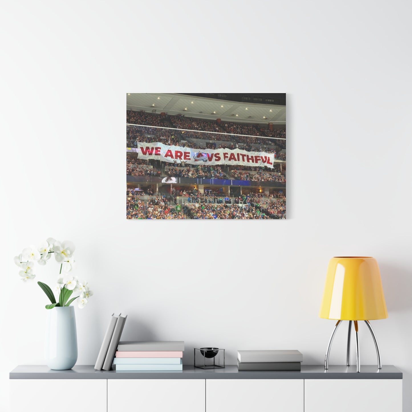Stretched Canvas Wall Art - "We Are vs Faithful" - Colorado Avalanche - Ball Arena