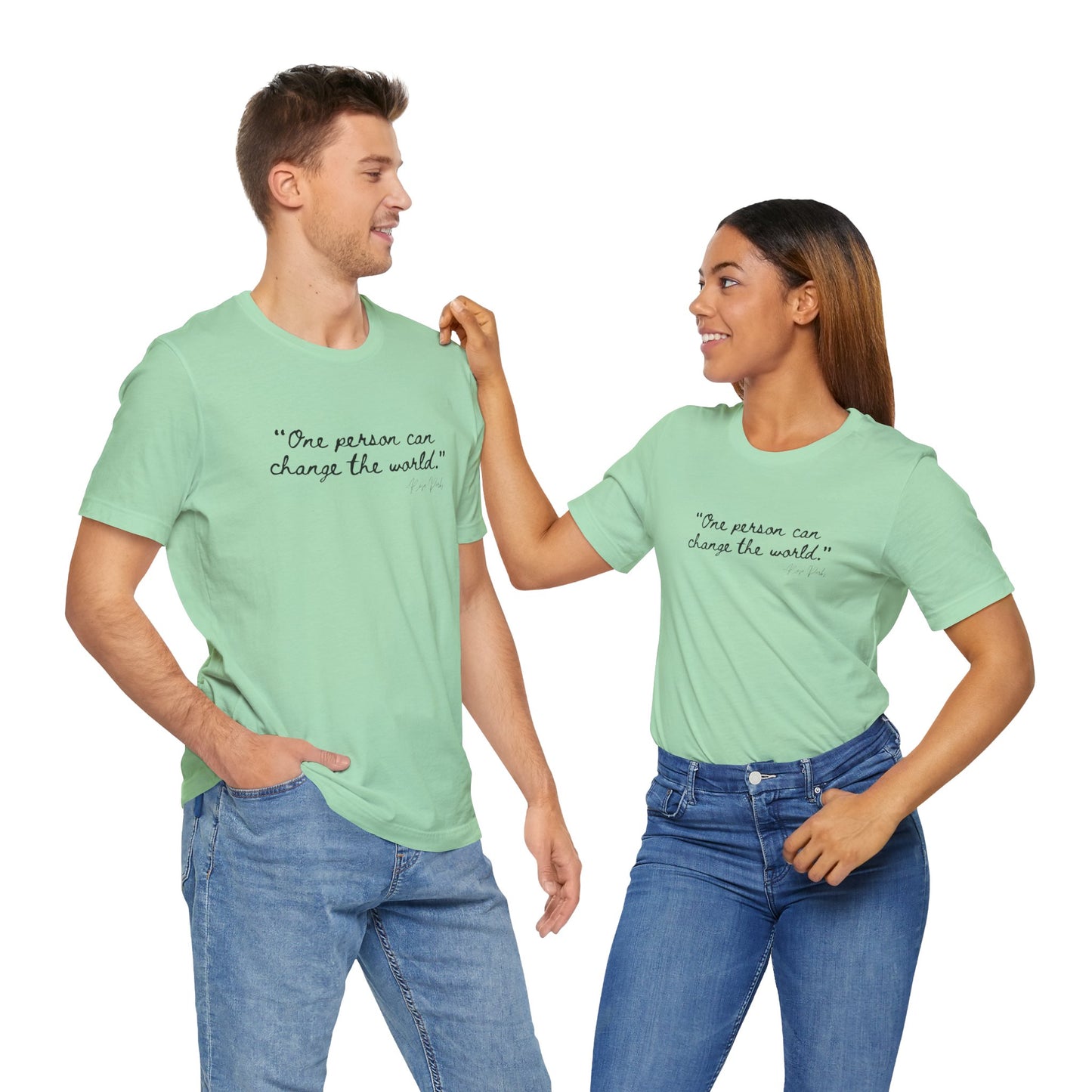 Rosa Parks Inspirational Quote Tee - "One Person Can Change The World" Unisex Jersey Short Sleeve Shirt