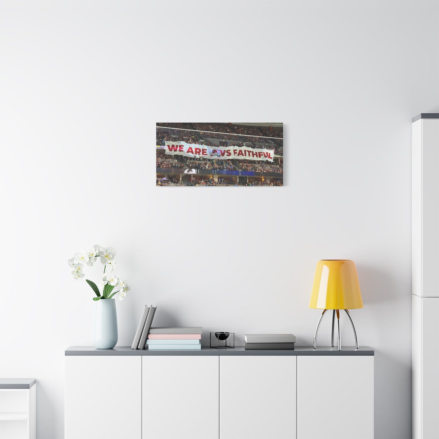Stretched Canvas Wall Art - "We Are vs Faithful" - Colorado Avalanche - Ball Arena