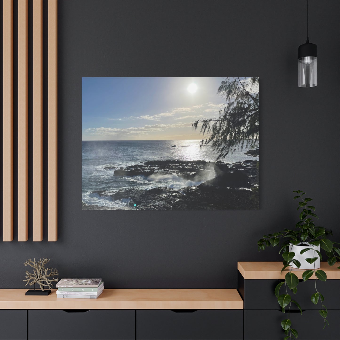 Coastal Serenity Canvas Wall Art - 12x16 Stretched Print