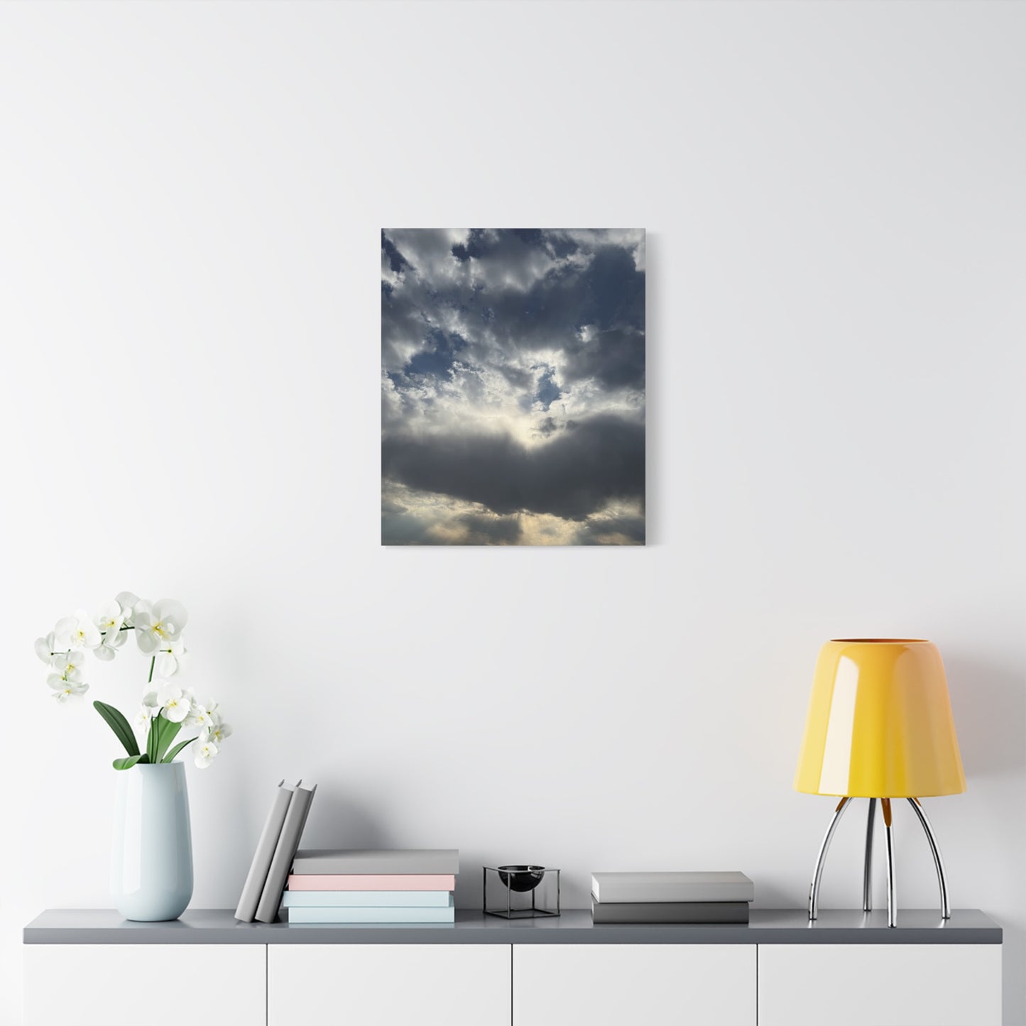 Cloudy Sky Canvas Art - Stretched Matte Wall Decor